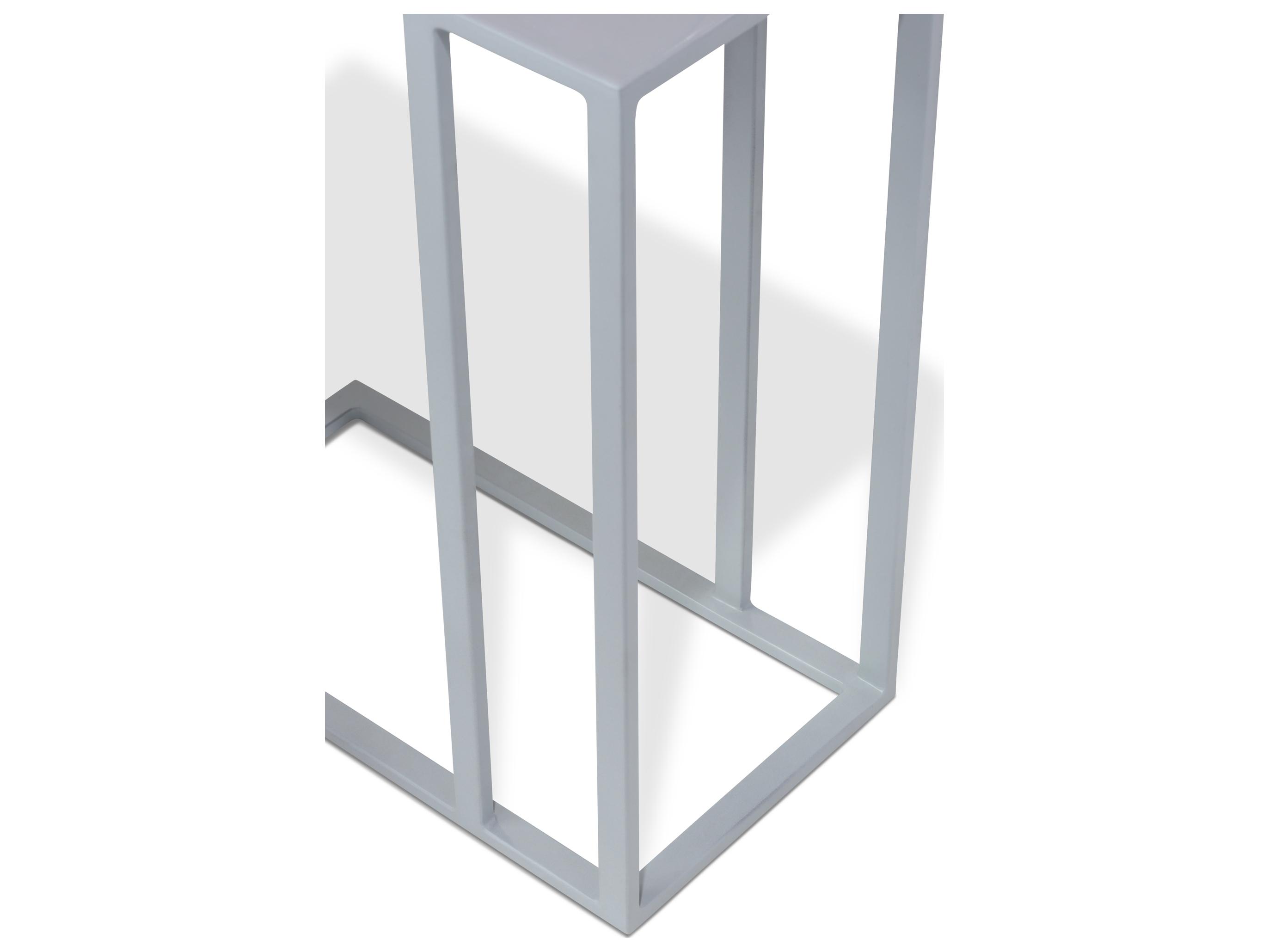 Urbia Elements Square Metal Pearl Blue End Table