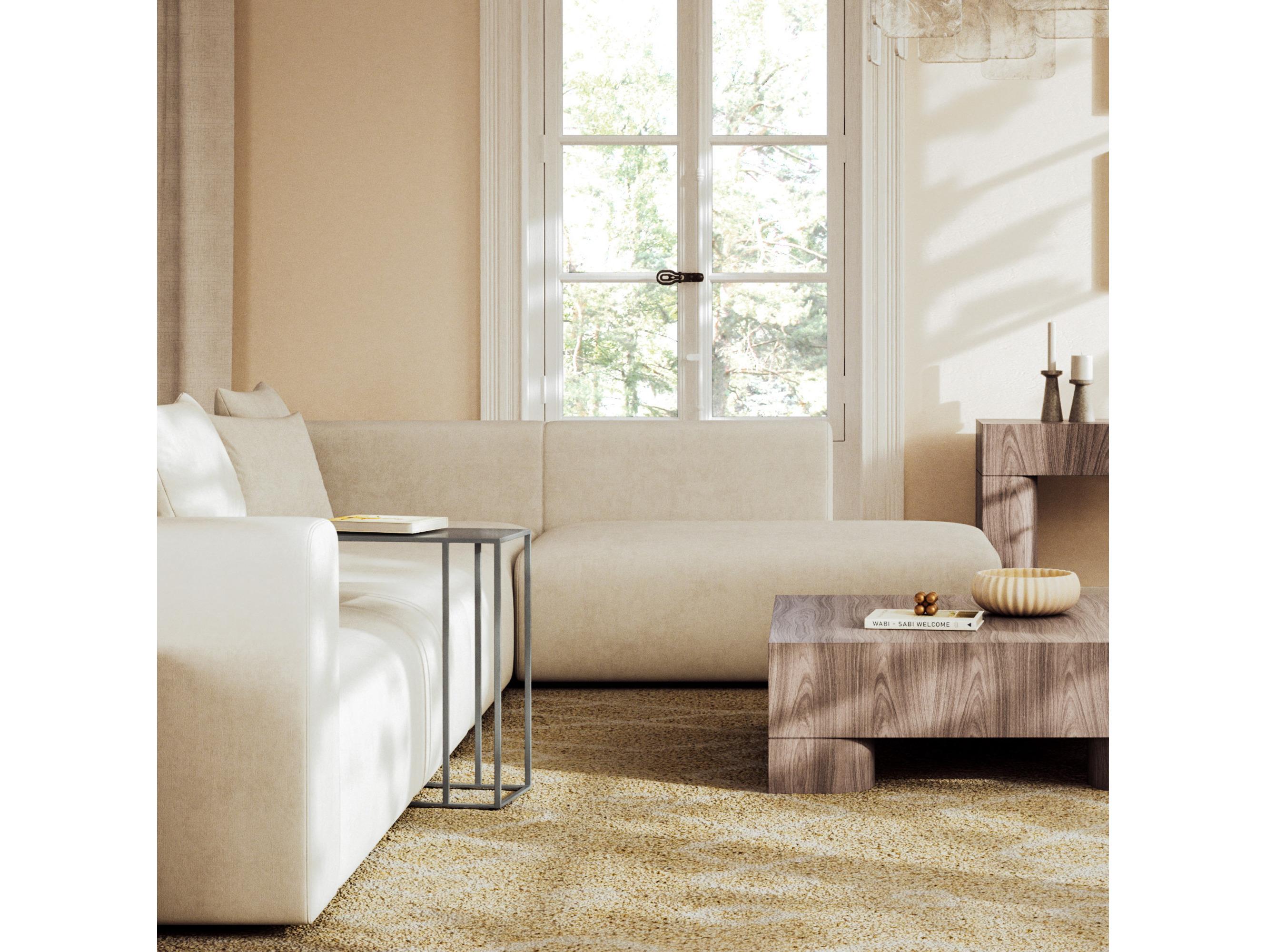 Urbia Elements Square Metal Pearl Blue End Table