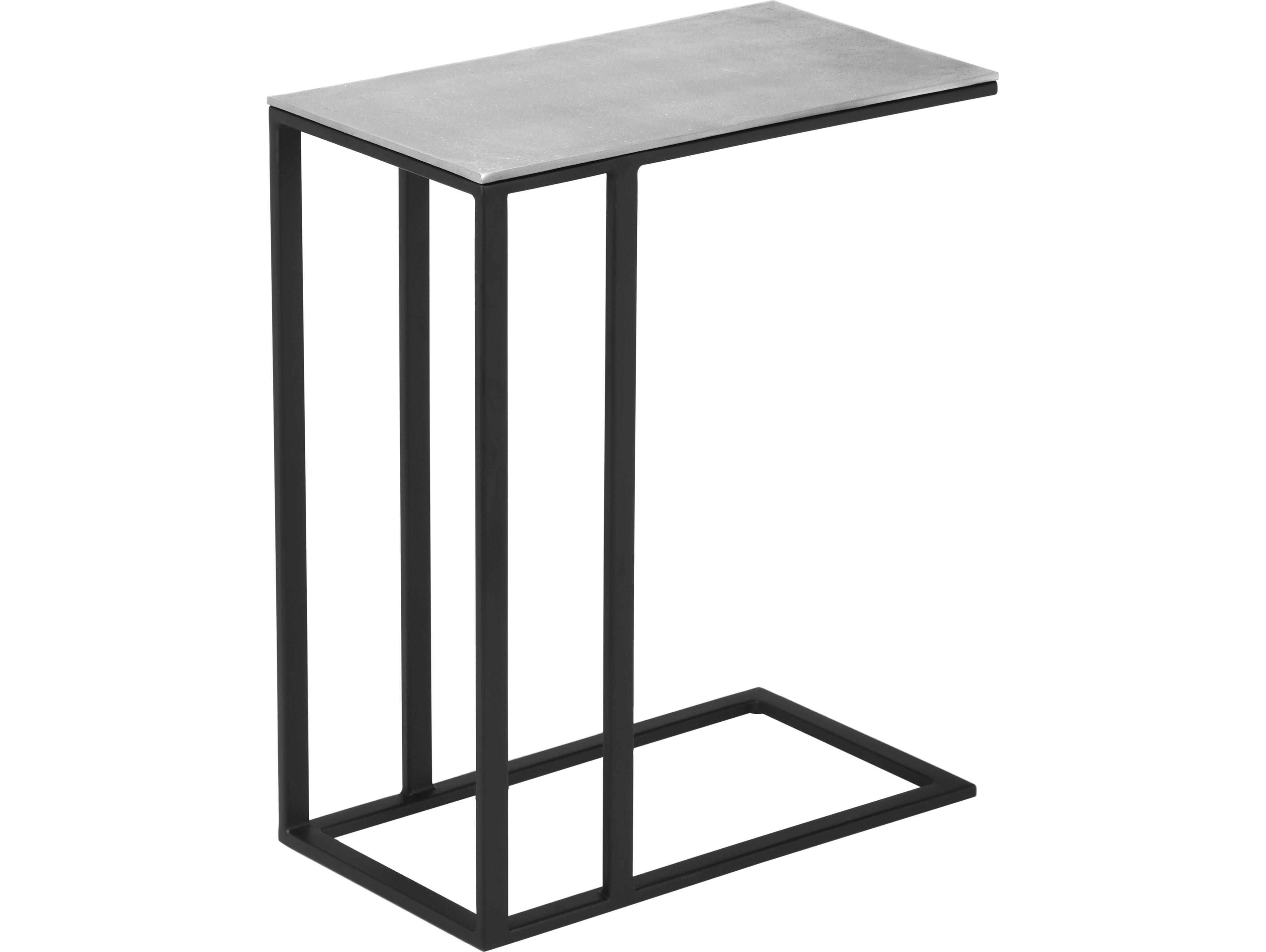 Urbia Elements Tanu Rectangular Metal Vintage Silver End Table