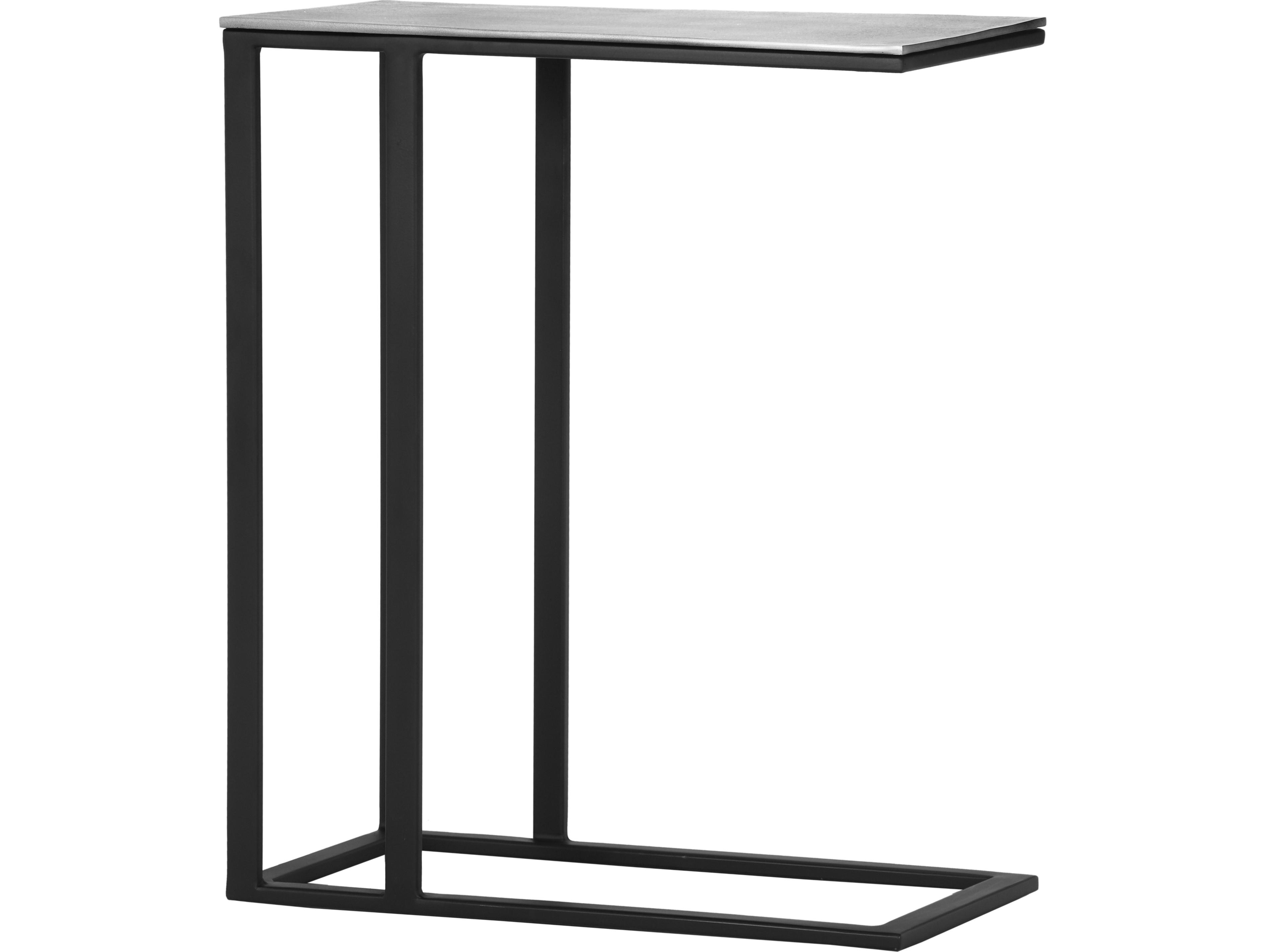 Urbia Elements Tanu Rectangular Metal Vintage Silver End Table