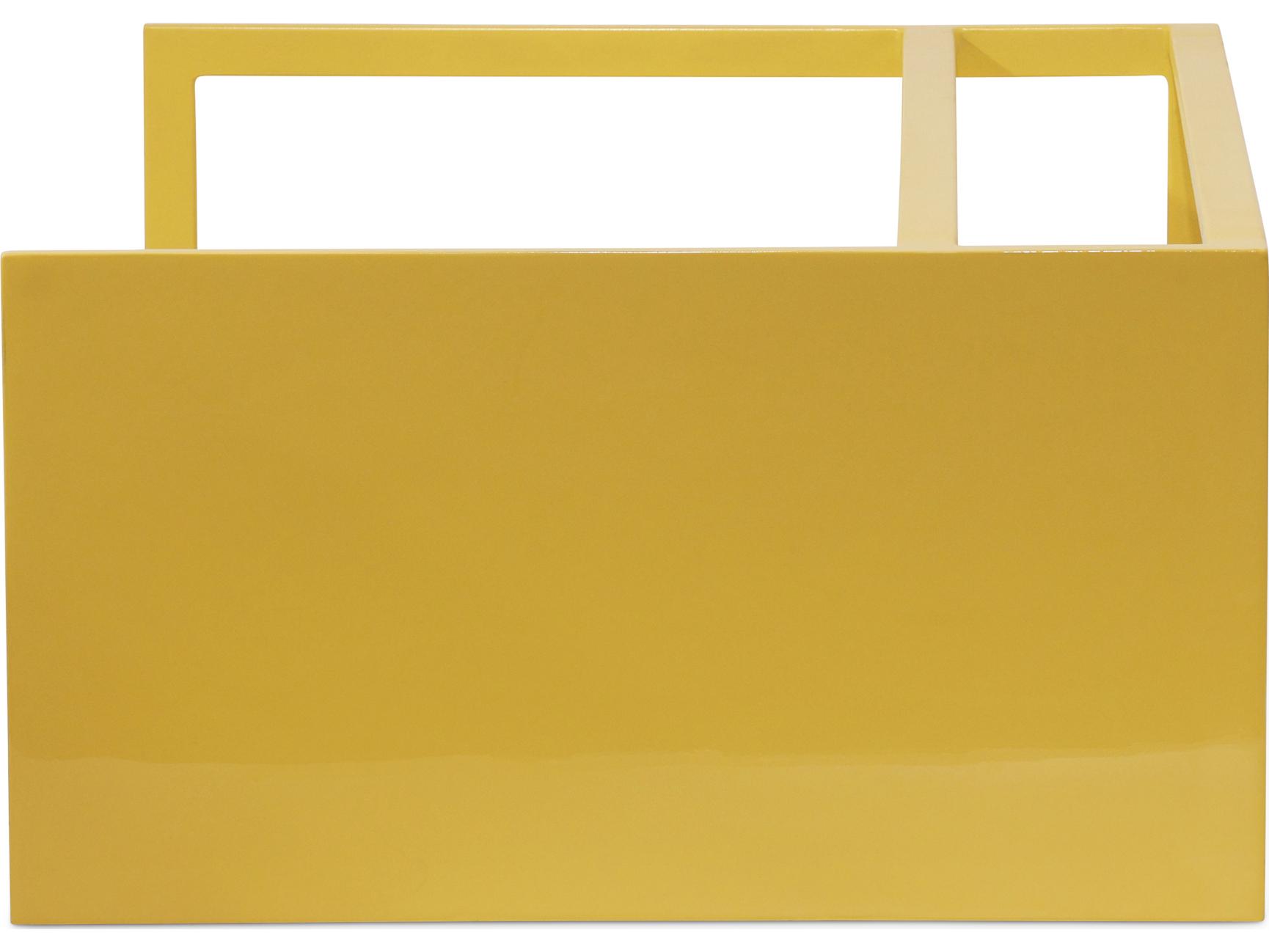 Urbia Elements Square Metal Yellow Ochre End Table