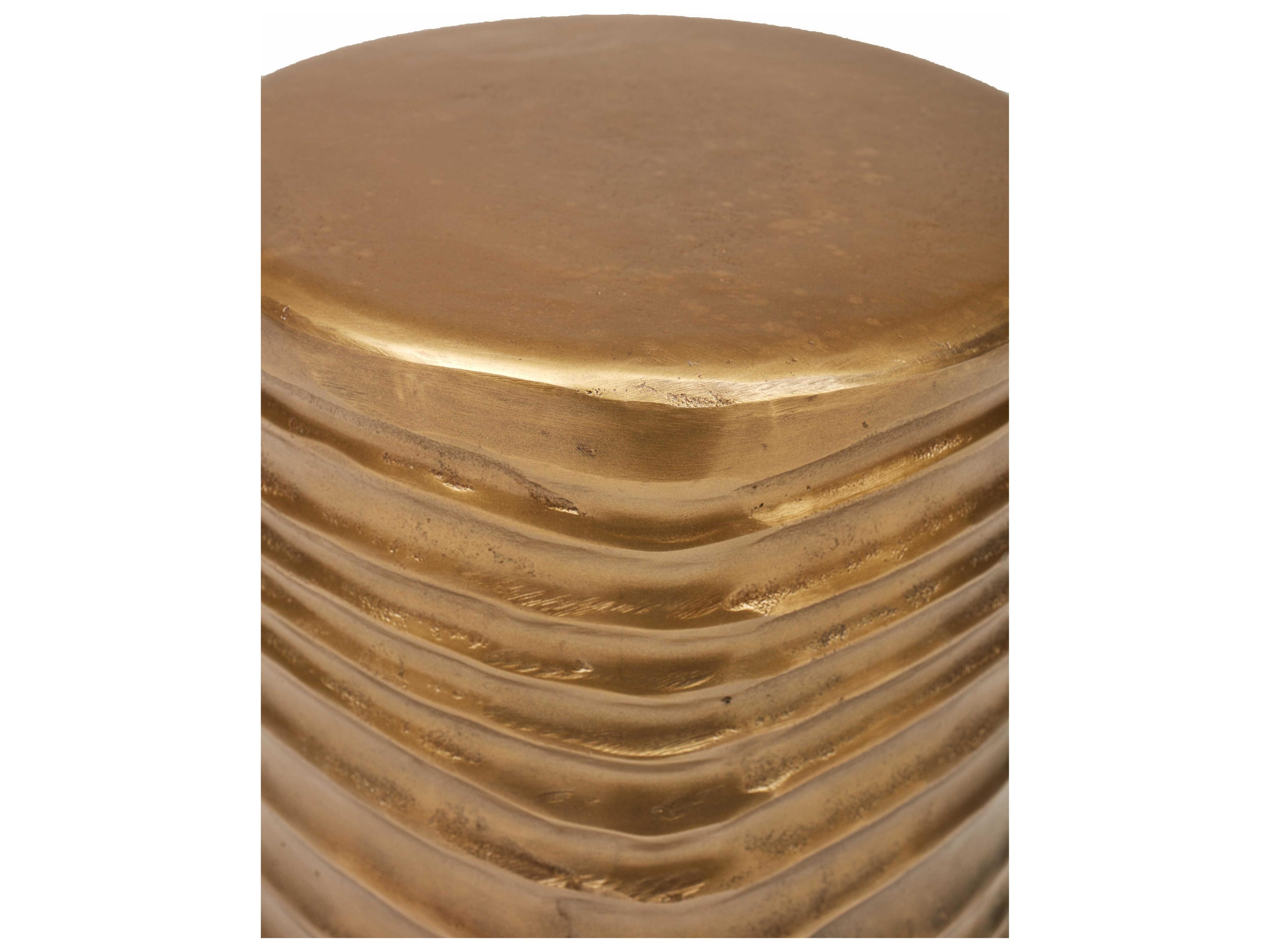 Urbia Elements Antique Brass Gold Accent Stool