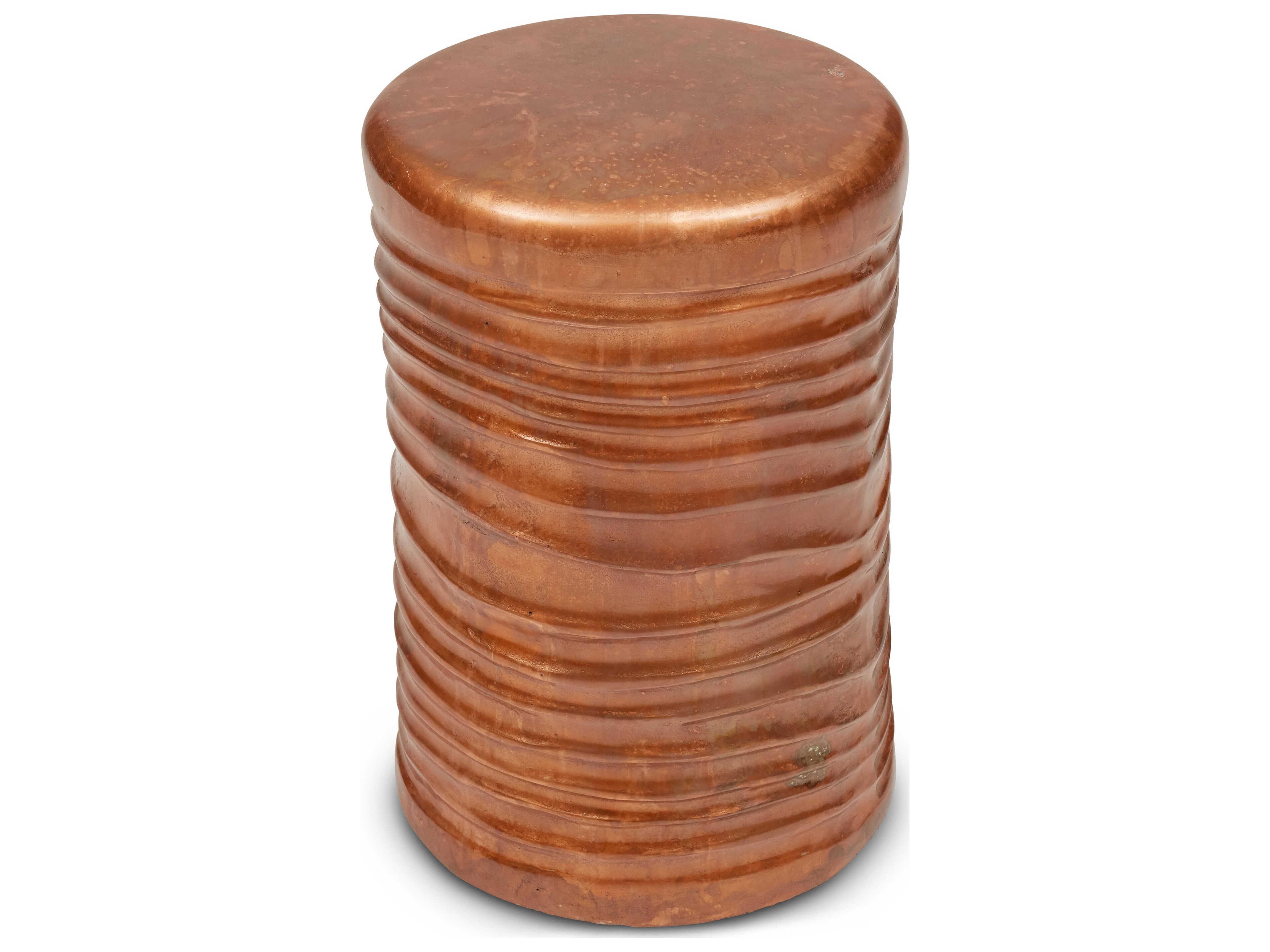 Urbia Elements Vintage Copper Orange Accent Stool