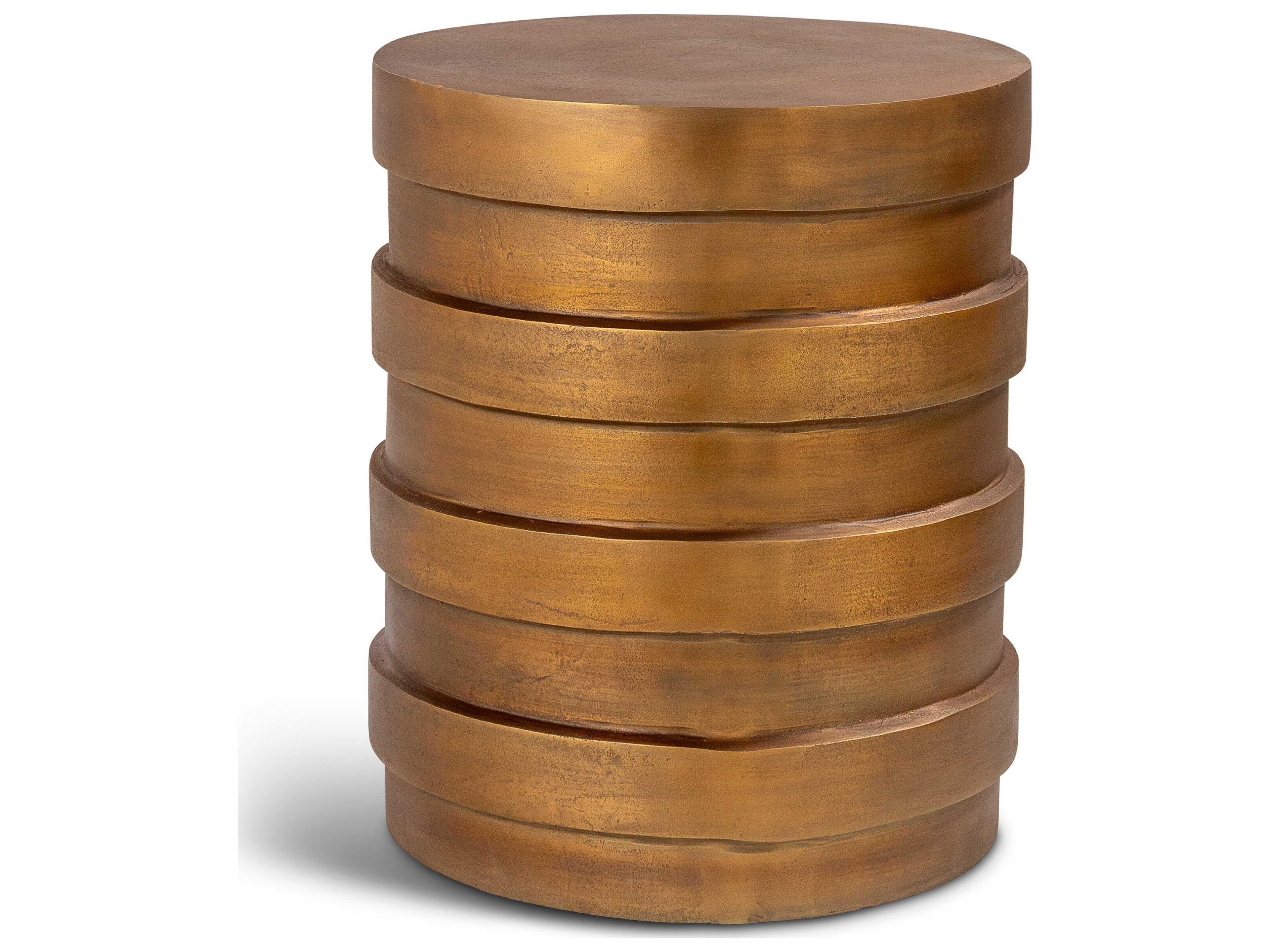 Urbia Elements Turin Vintage Copper Bronze Accent Stool