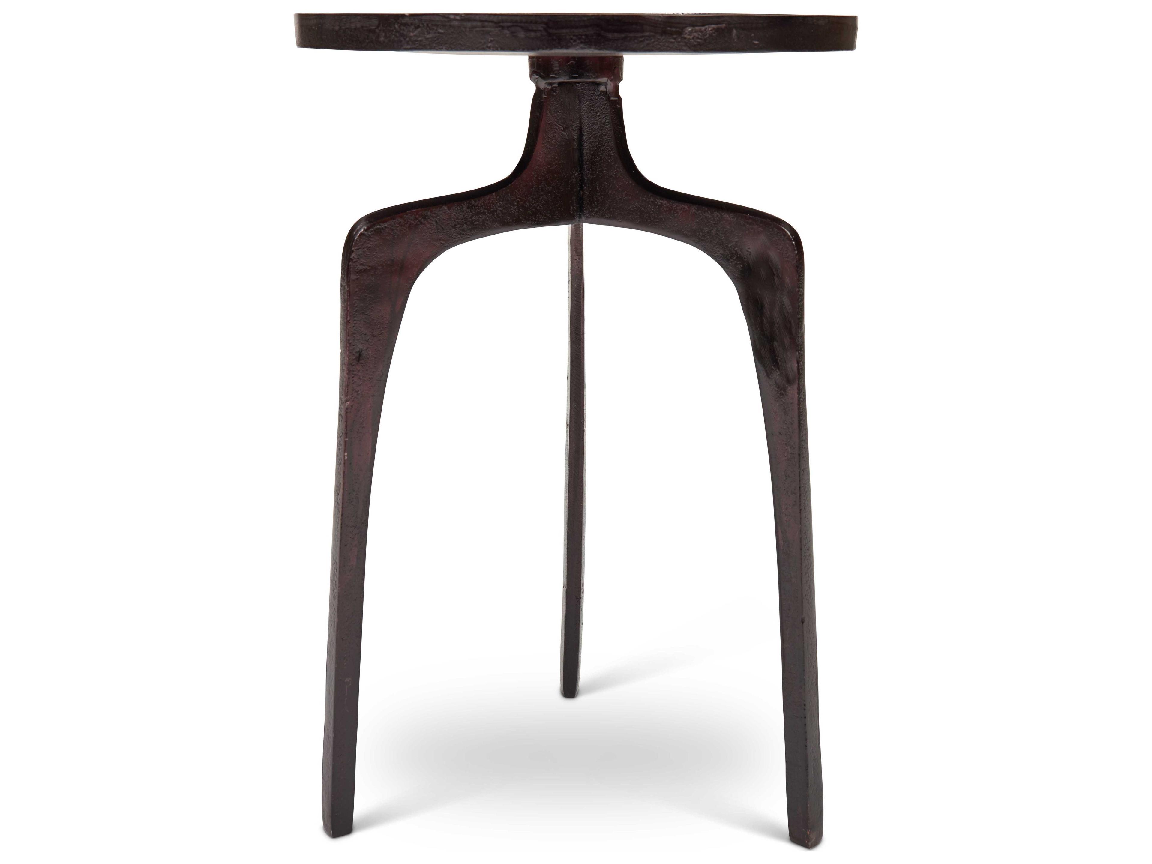 Urbia Elements Round Metal Raw Bronze End Table
