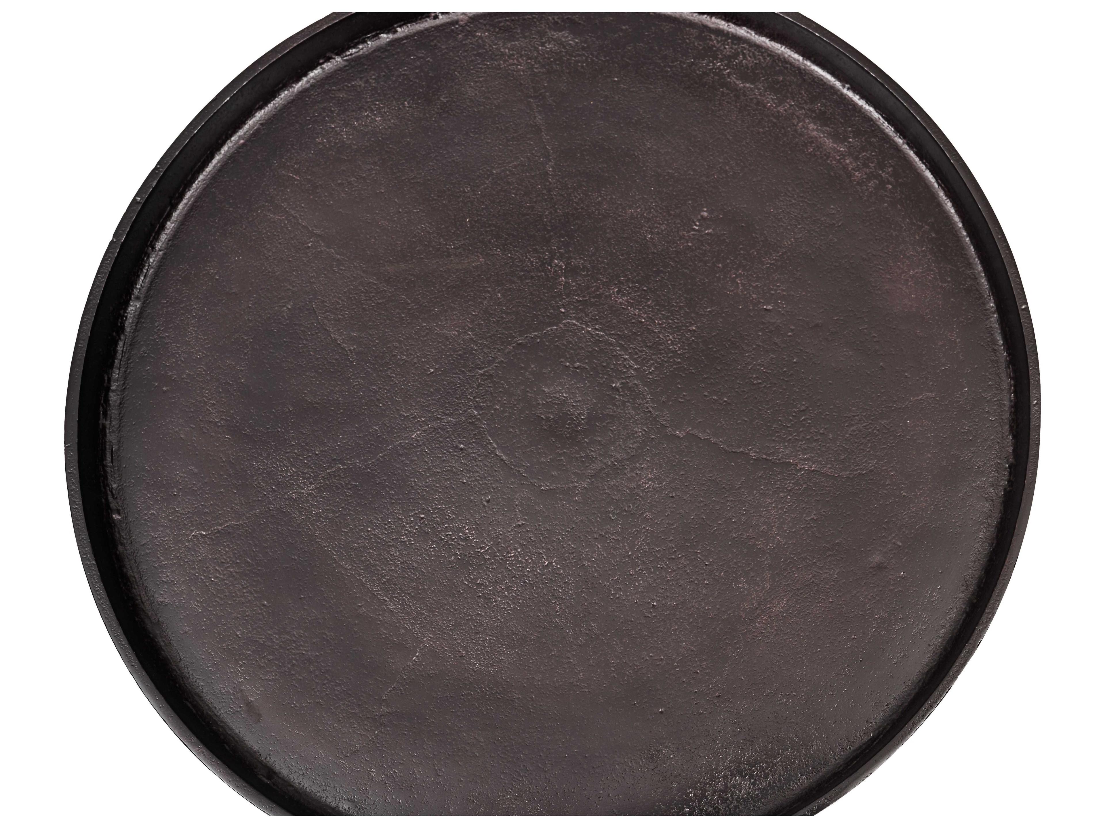 Urbia Elements Round Metal Raw Bronze End Table