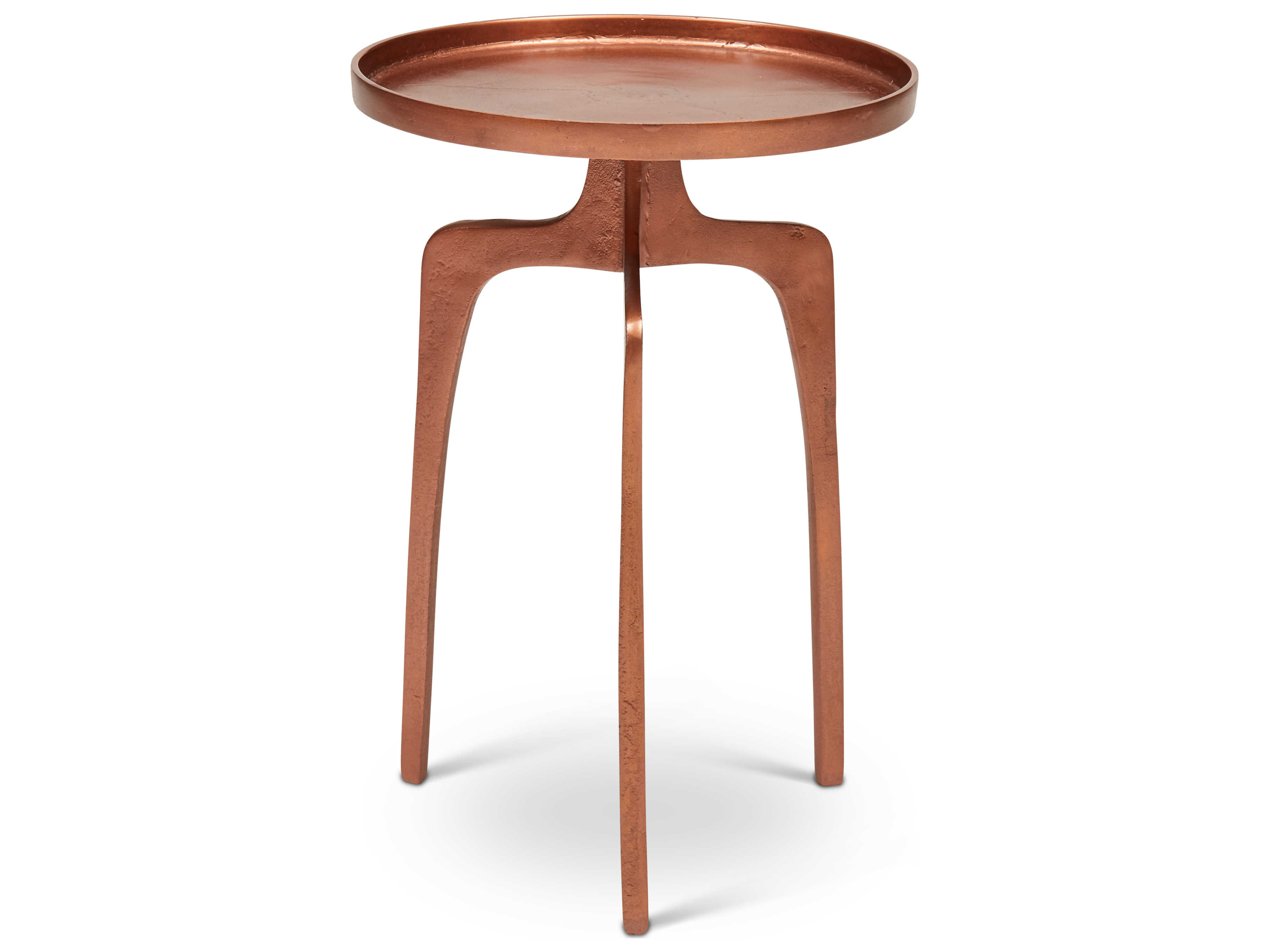 Urbia Elements Round Metal Vintage Copper End Table