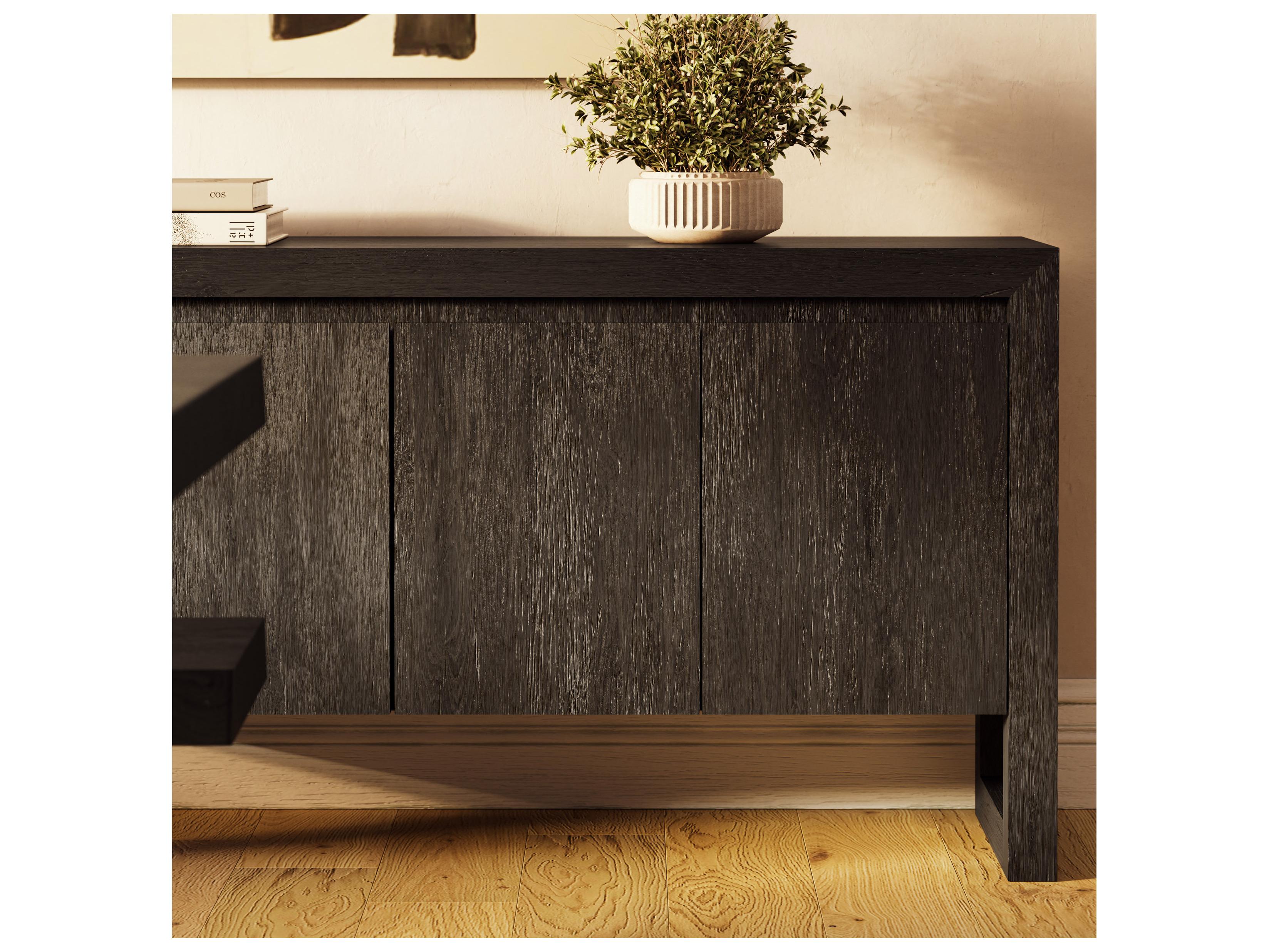 Urbia Brooks 68" Acacia Wood Ebonized Sideboard