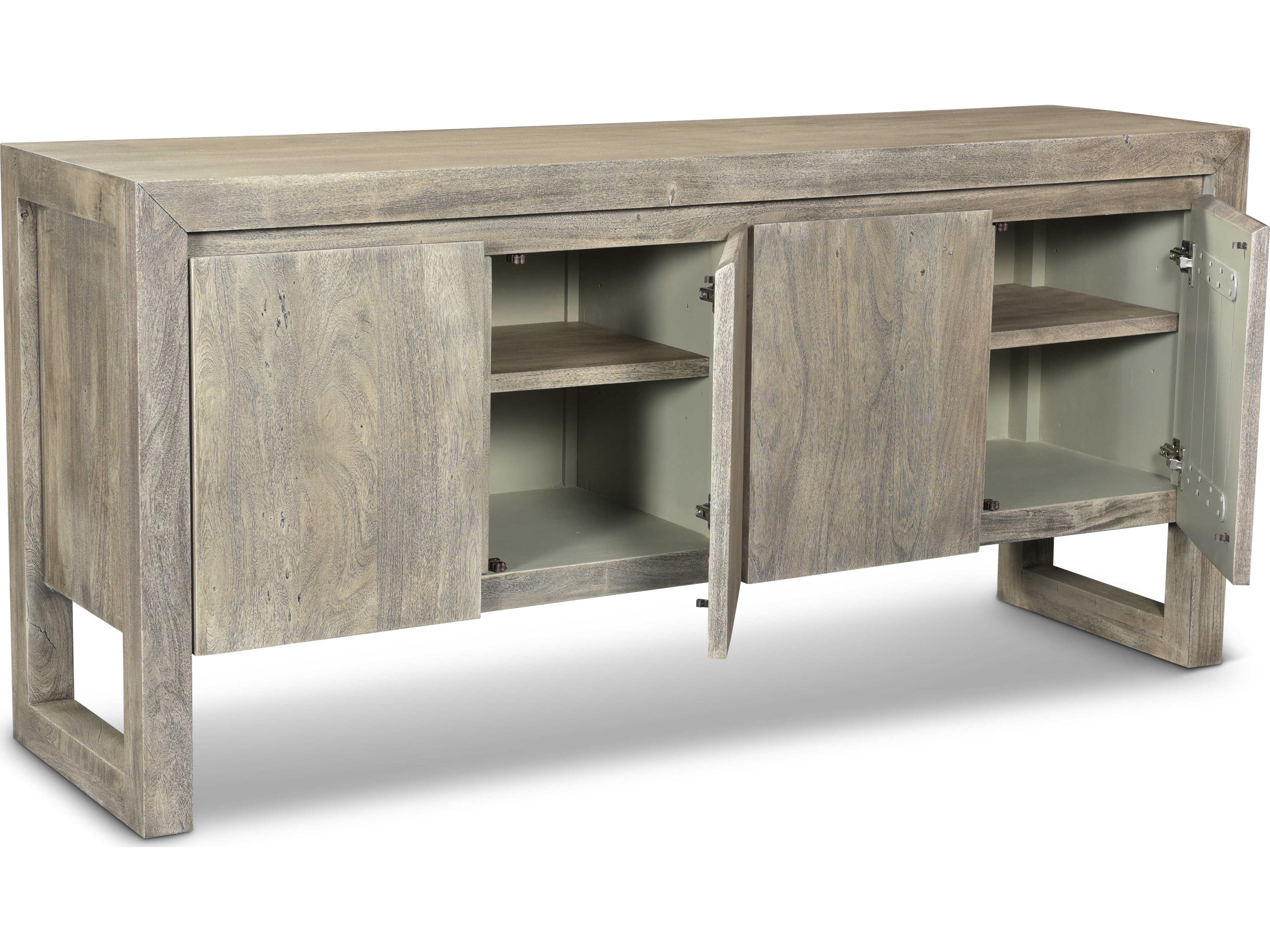 Urbia Brooks 68" Acacia Wood Sandblasted Grey Sideboard