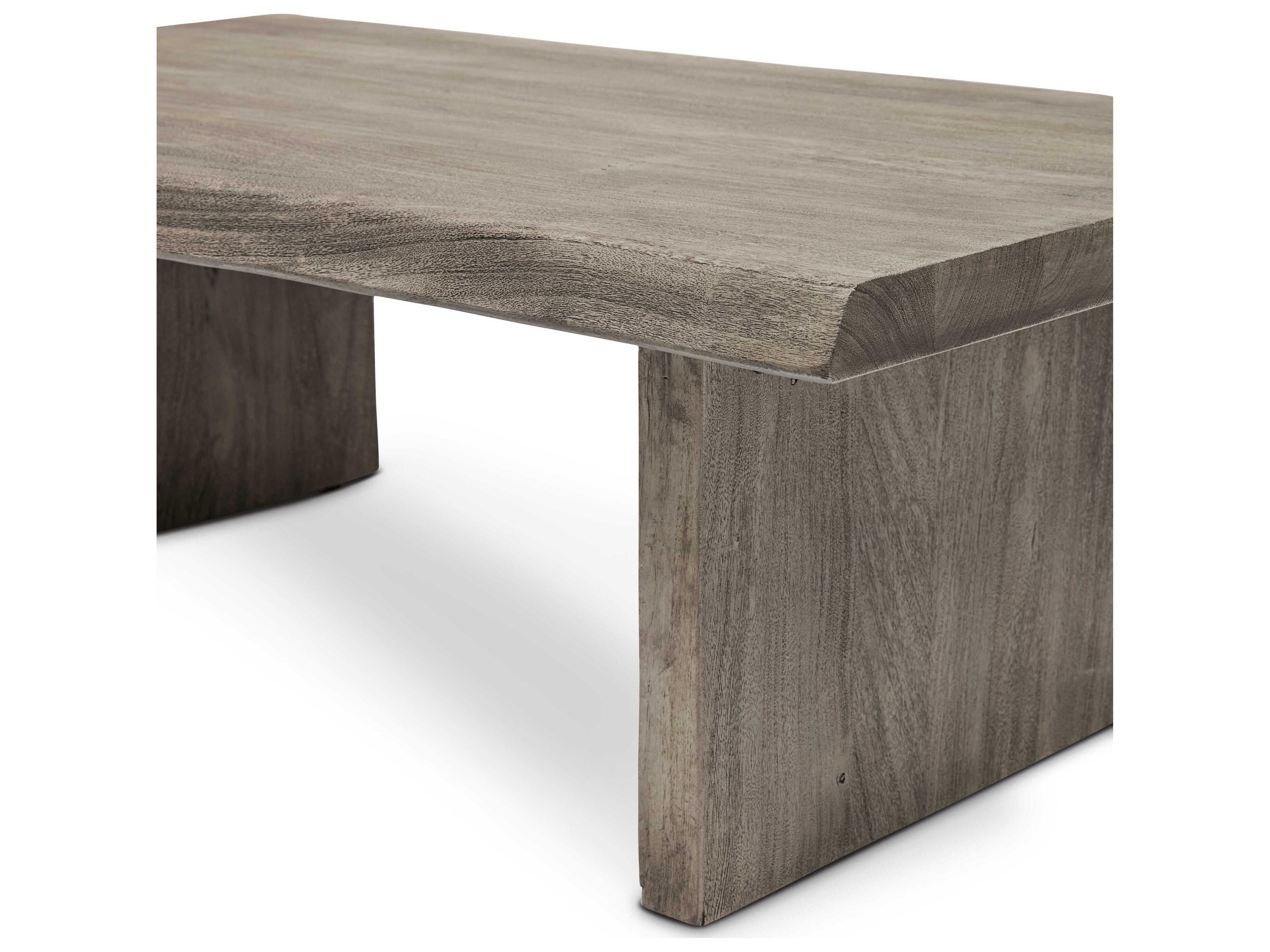 Urbia Brooks Rectangular Wood Sandblasted Grey Coffee Table