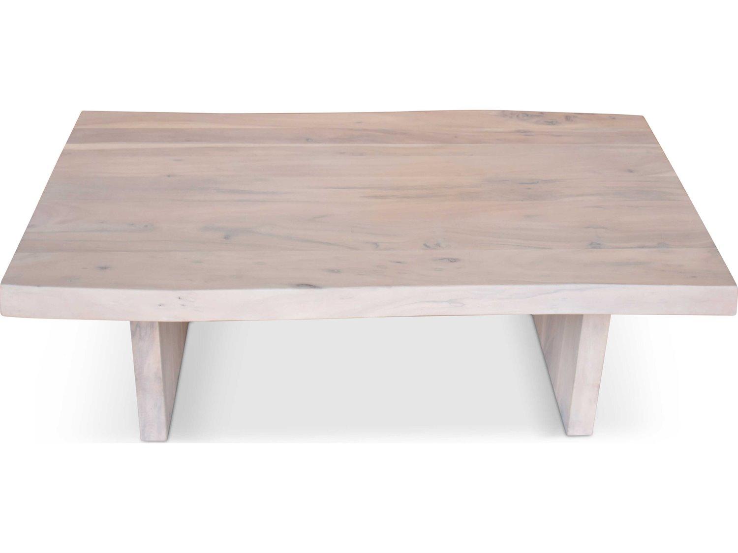 Urbia Brooks Rectangular Wood White Wash Coffee Table