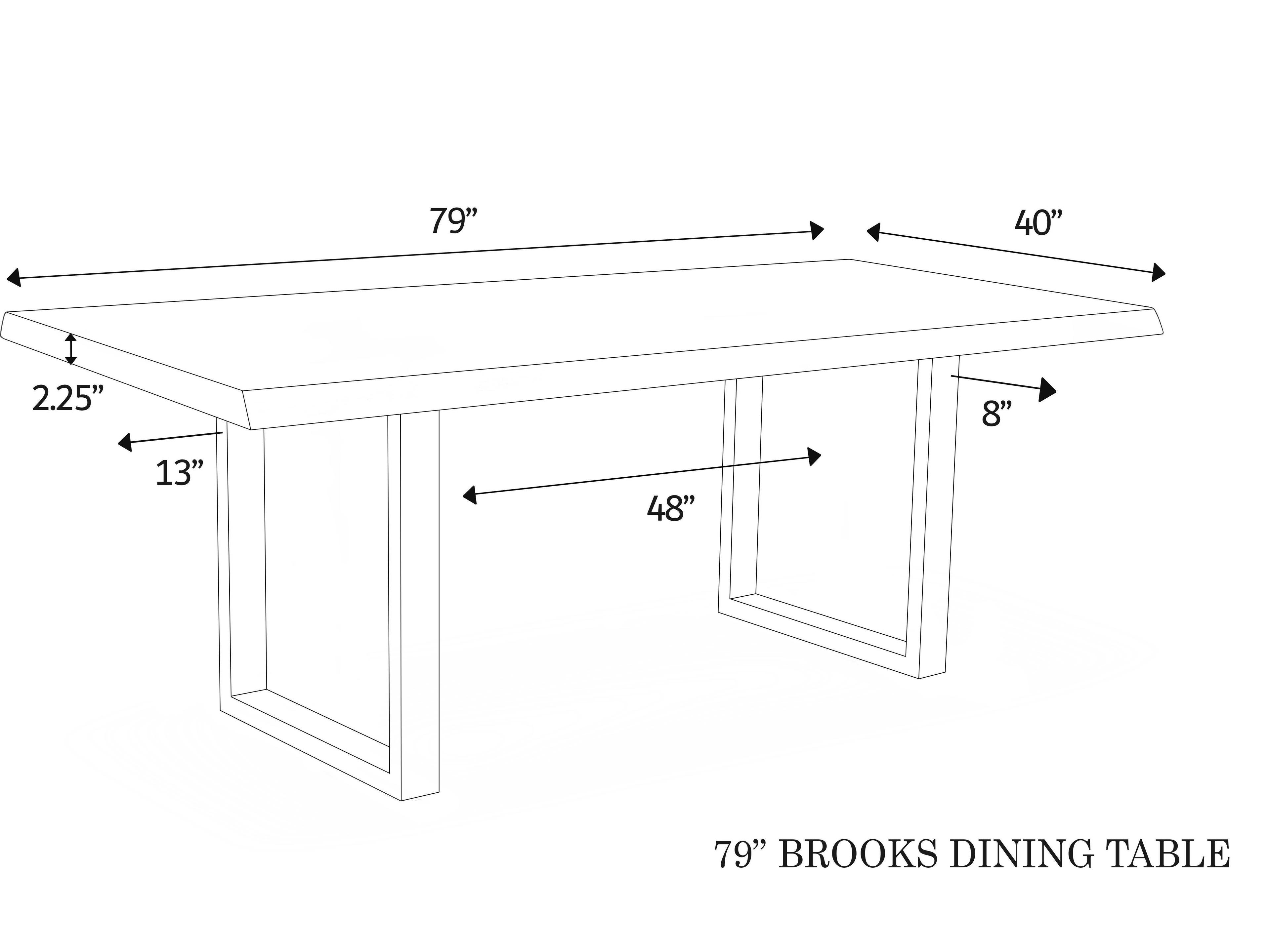 Urbia Brooks Rectangular Wood Americano Black Dining Table