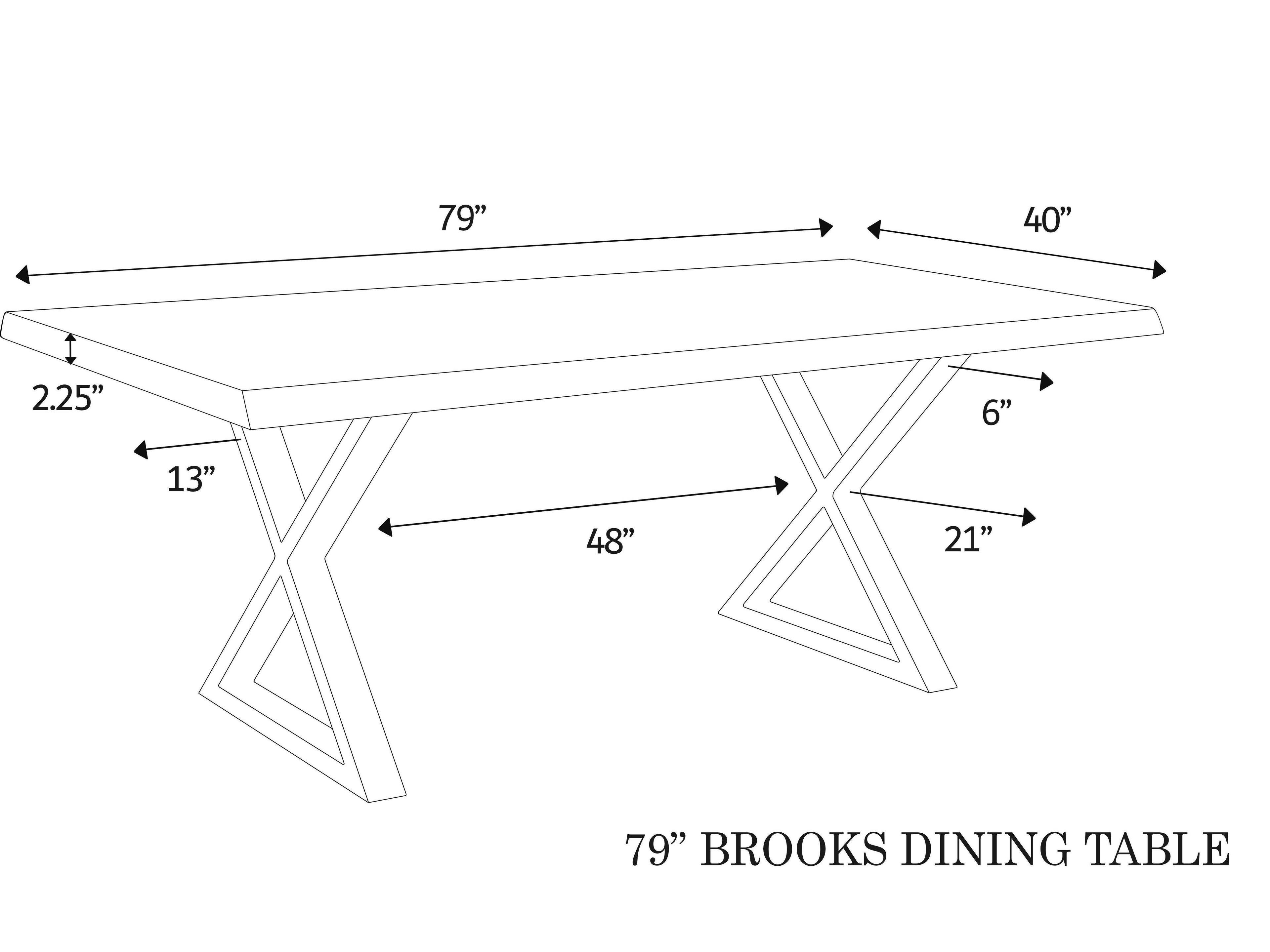 Urbia Brooks Rectangular Wood Americano Black Dining Table