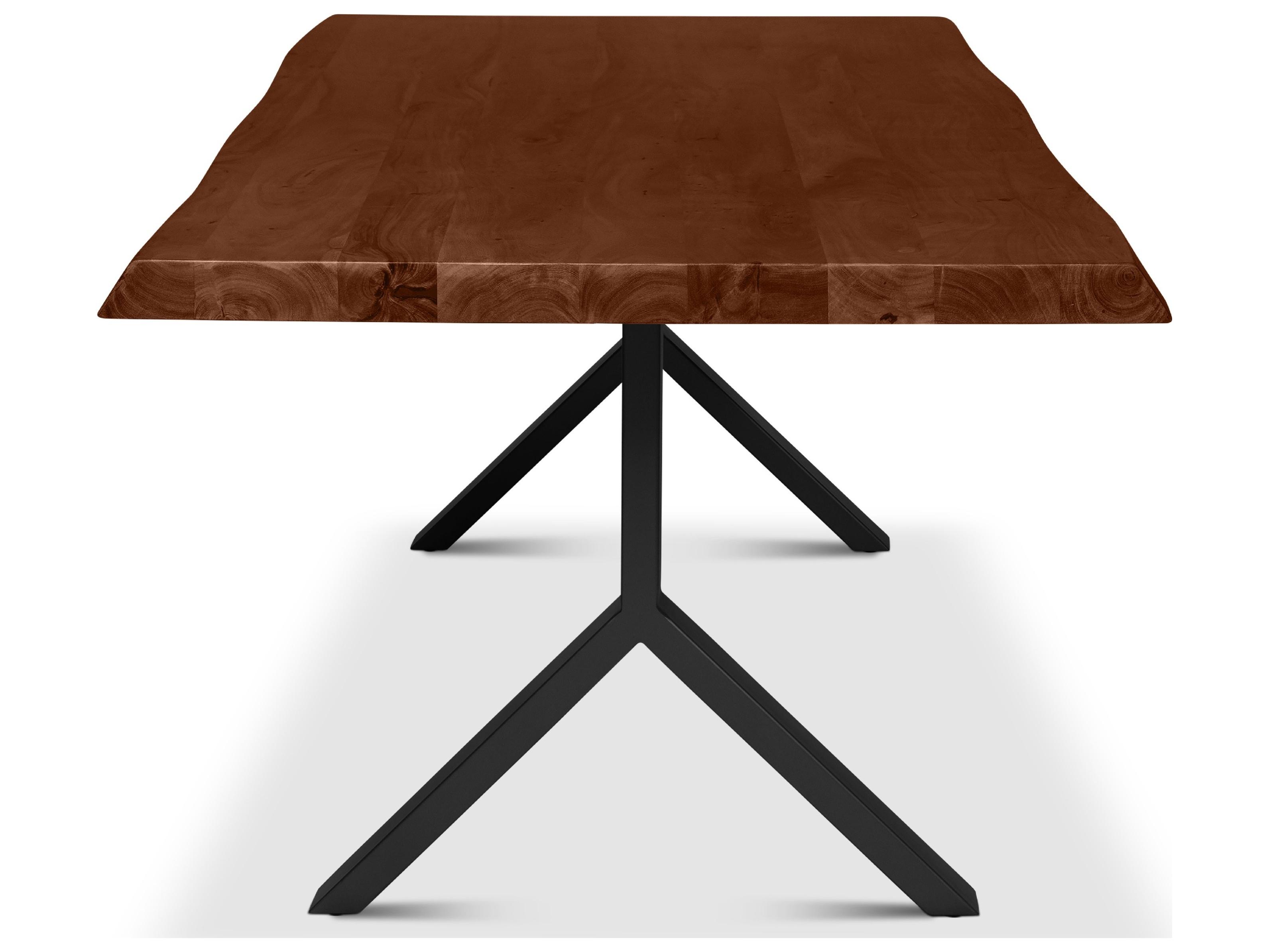 Urbia Brooks Dining Table Y Base Americano Top Black Base