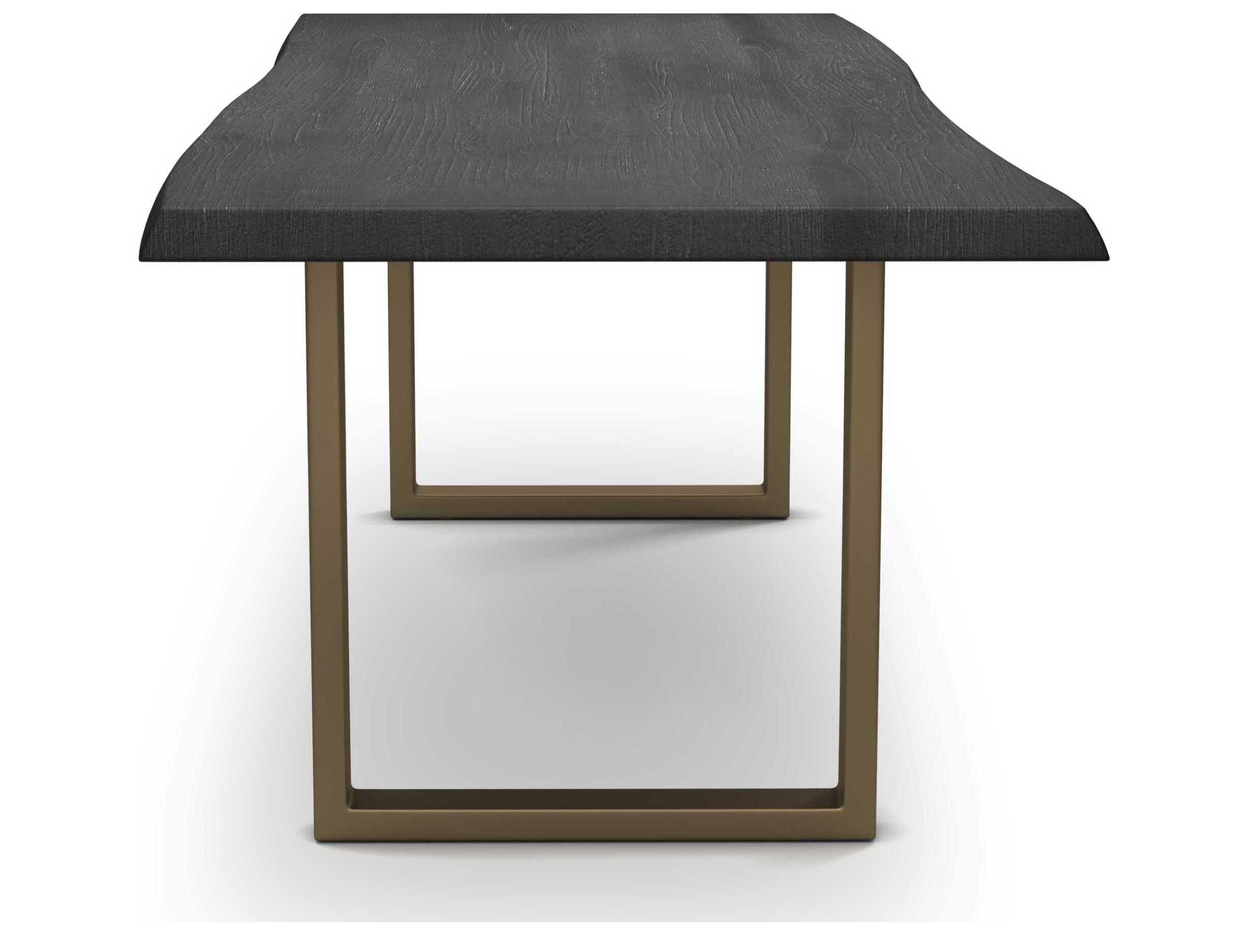 Urbia Brooks Rectangular Wood Ebonized Brass Dining Table