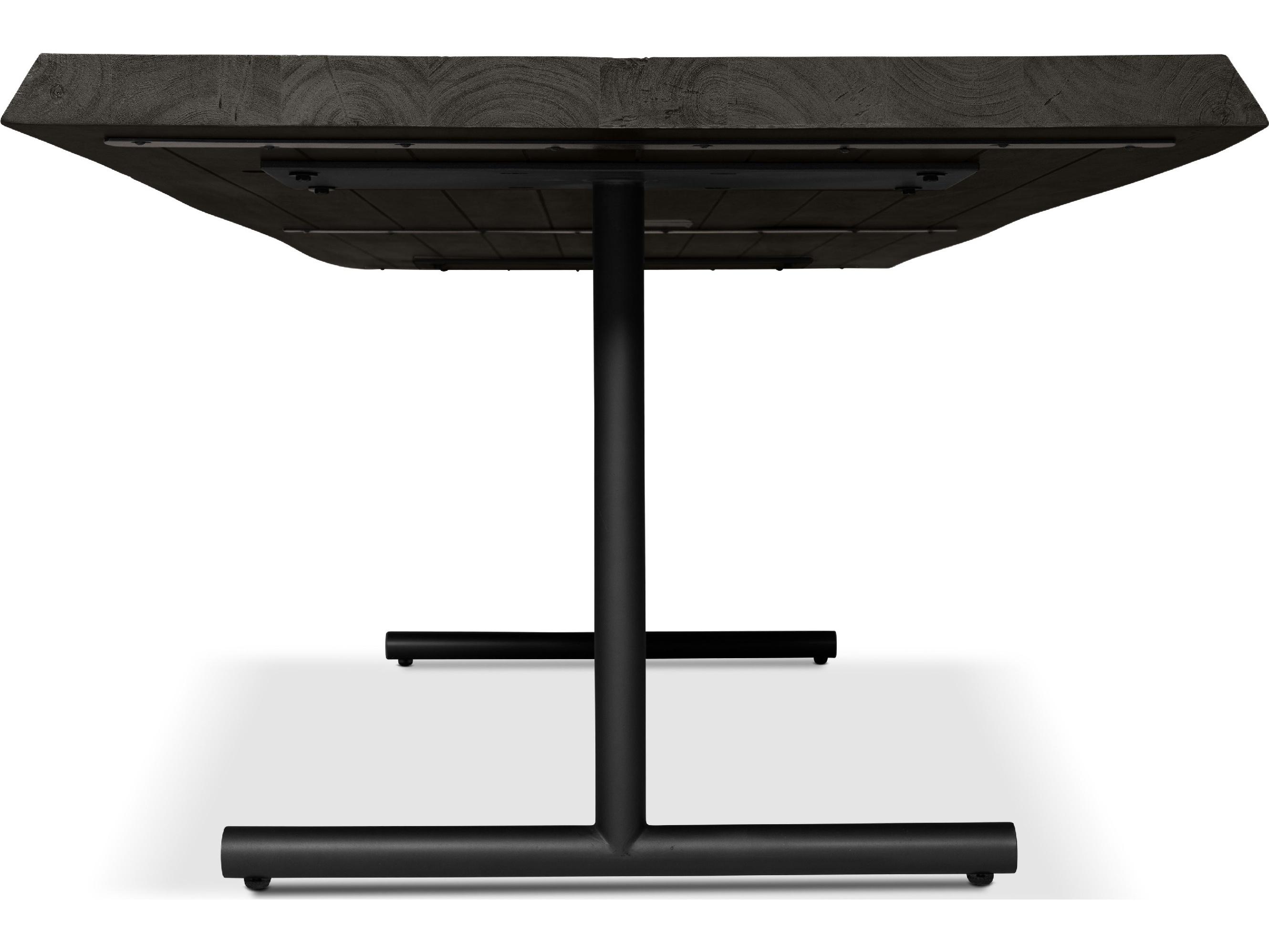 Urbia Brooks Dining Table T Base Ebonized Top Black Base