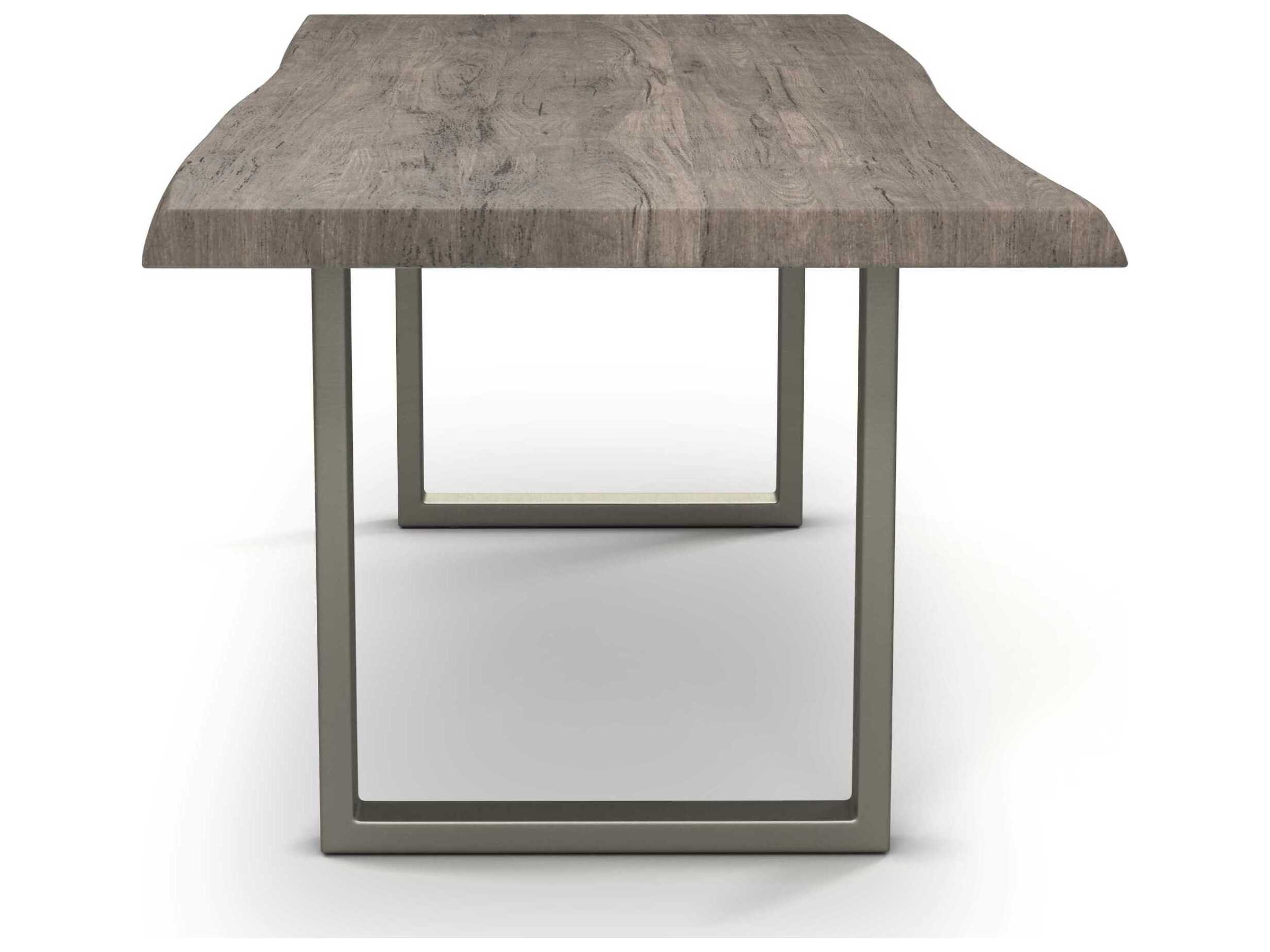 Urbia Brooks Rectangular Wood Sandblasted Grey Pewter Dining Table