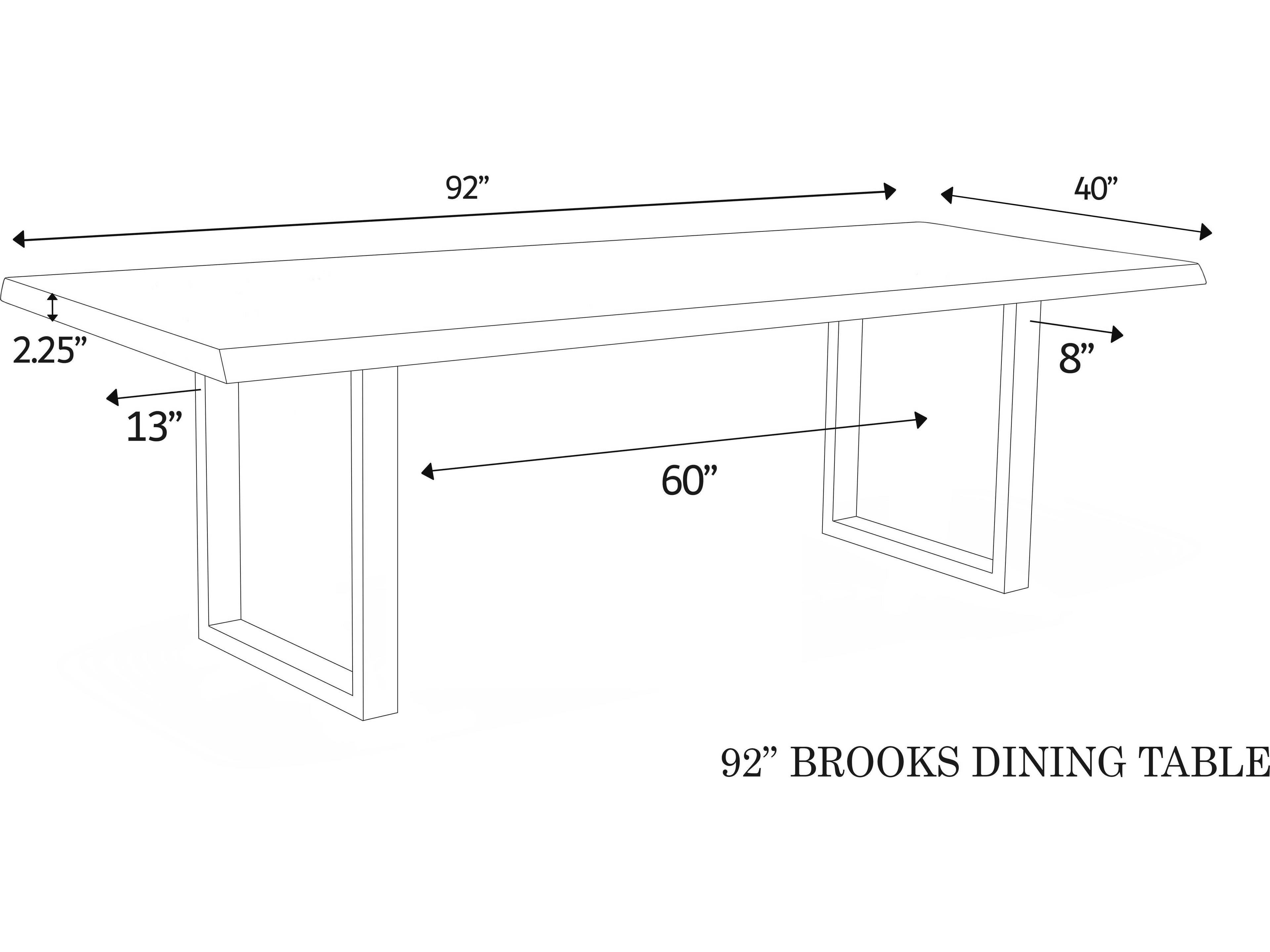 Urbia Brooks Rectangular Wood Americano Black Dining Table