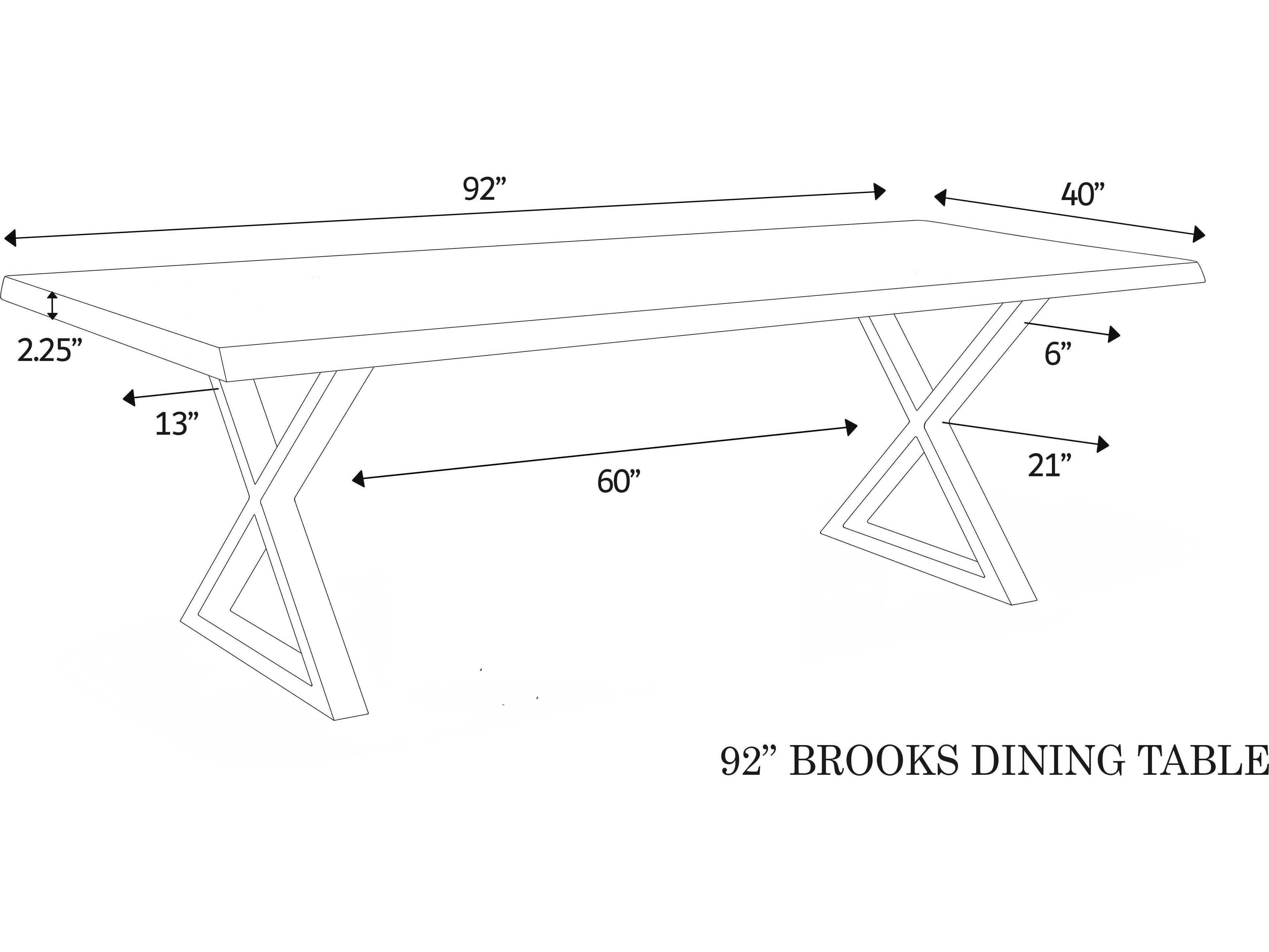 Urbia Brooks Rectangular Wood Americano Black Dining Table
