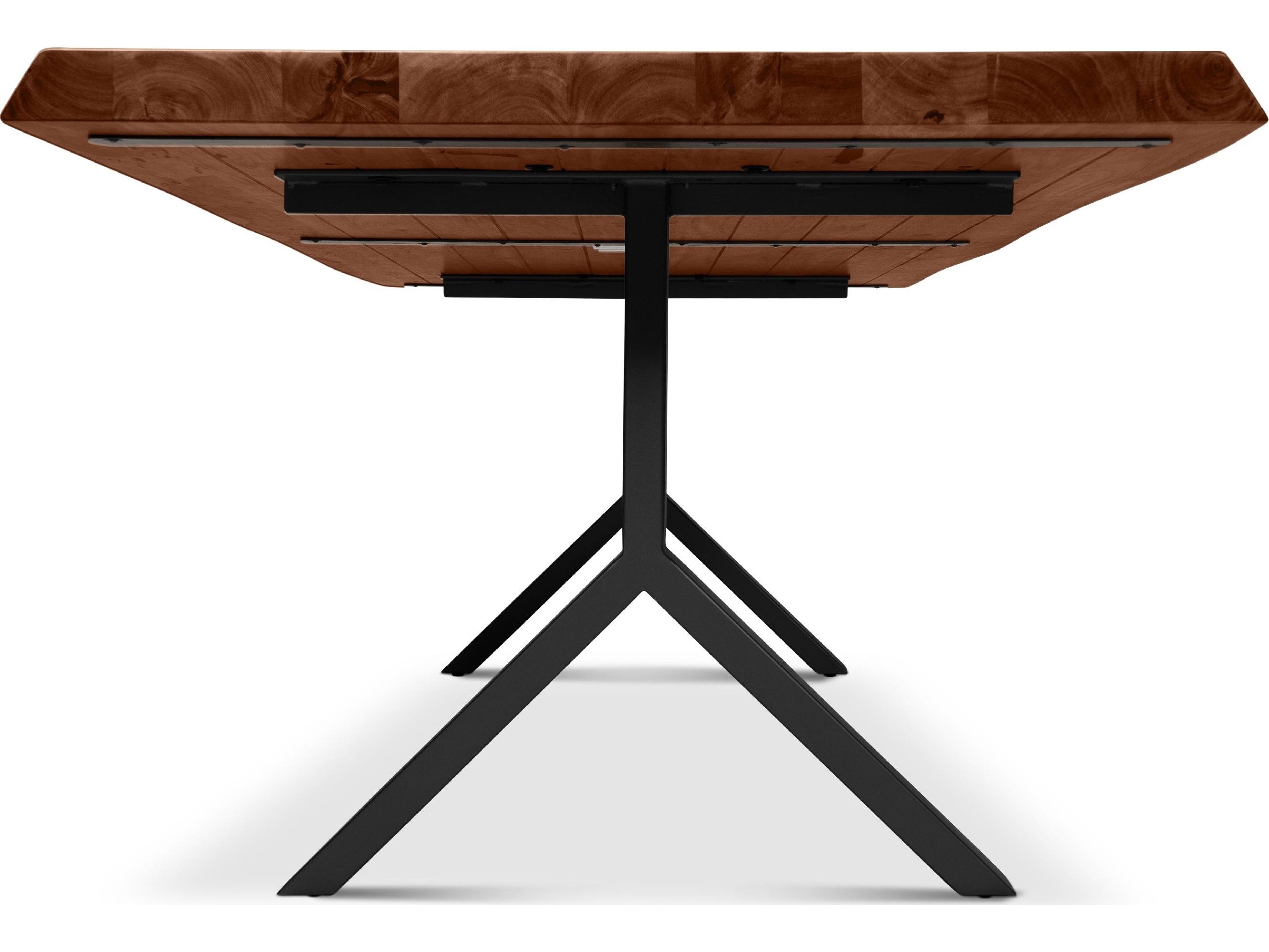 Urbia Brooks Dining Table Y Base Americano Top Black Base