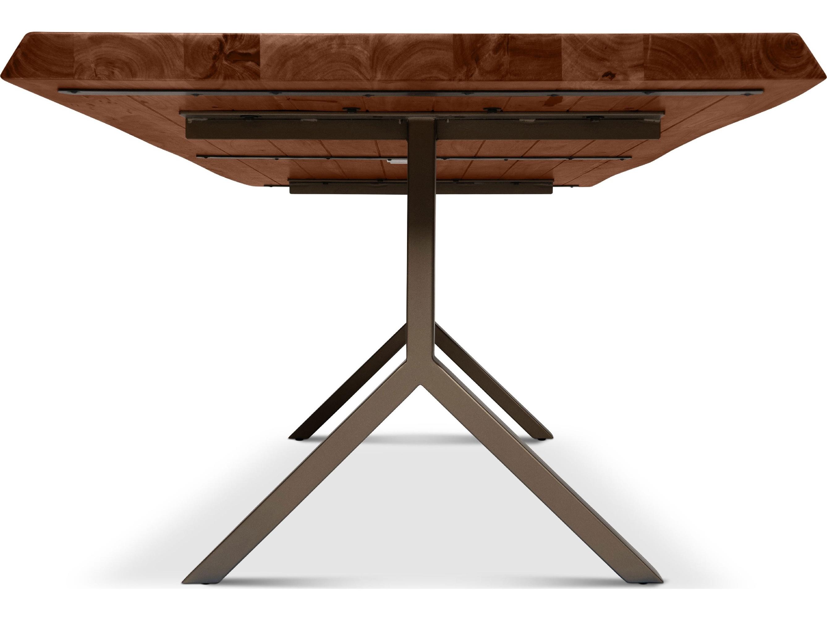 Urbia Brooks Dining Table Y Base Americano Top Brass Base