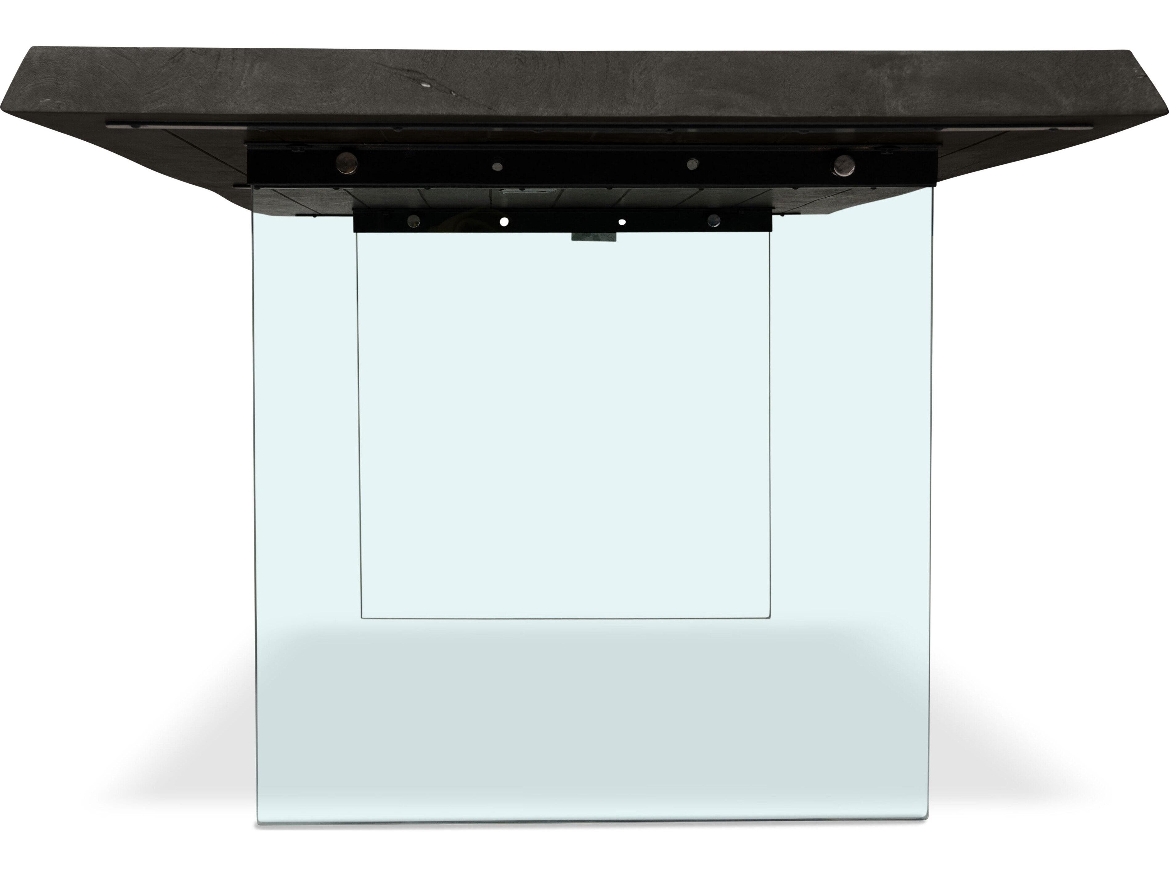 Urbia Brooks Rectangular Wood Ebonized Clear Dining Table