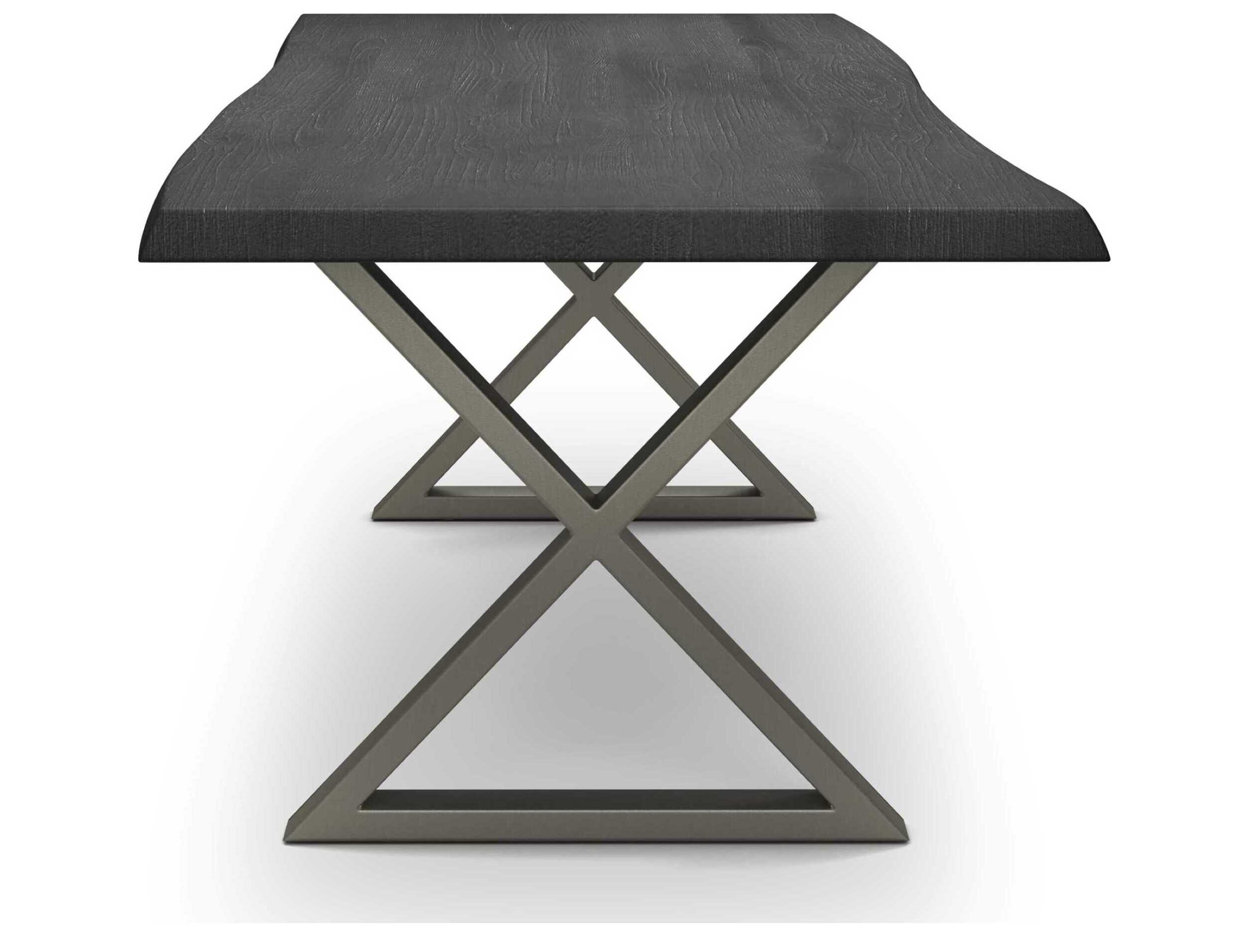 Urbia Brooks Rectangular Wood Ebonized Pewter Dining Table