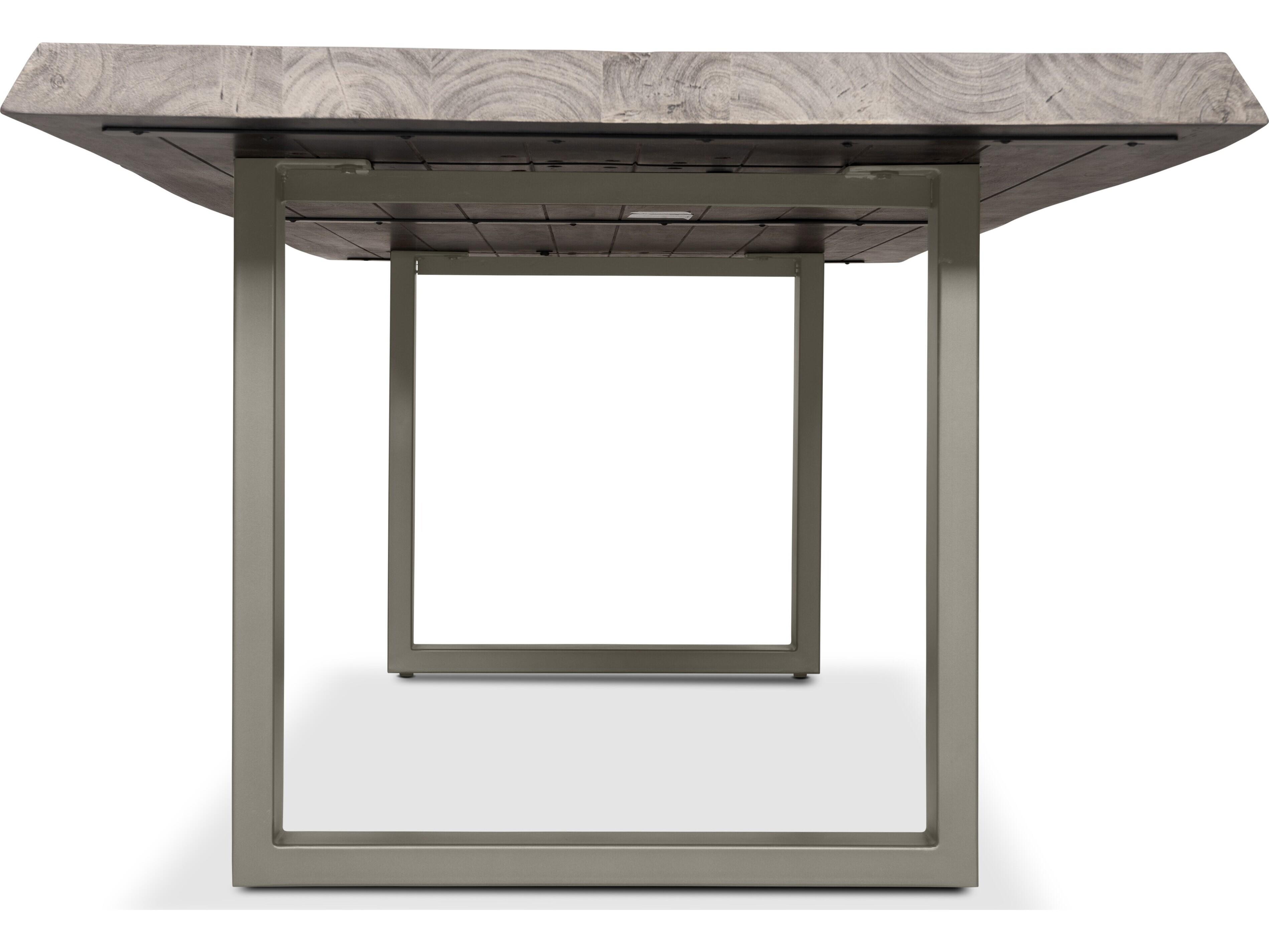 Urbia Brooks Rectangular Wood Sandblasted Grey Pewter Dining Table