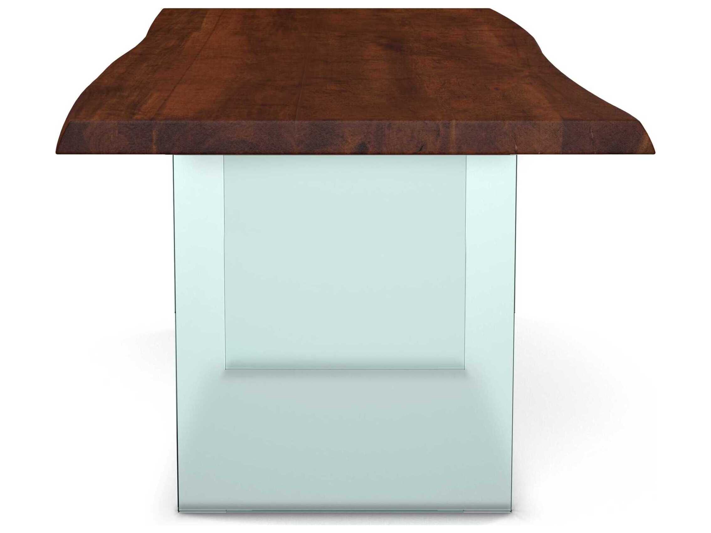 Urbia Brooks Rectangular Wood Americano Clear Dining Table