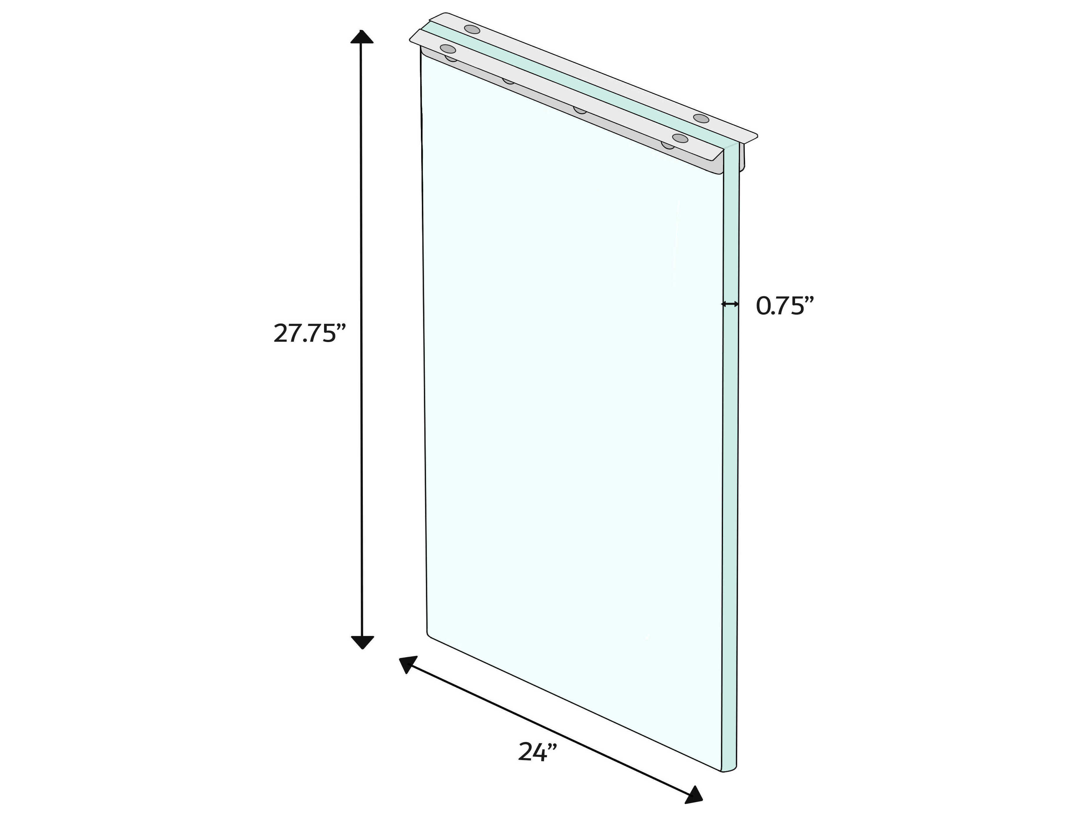 Urbia Brooks Rectangular Wood Americano Clear Dining Table