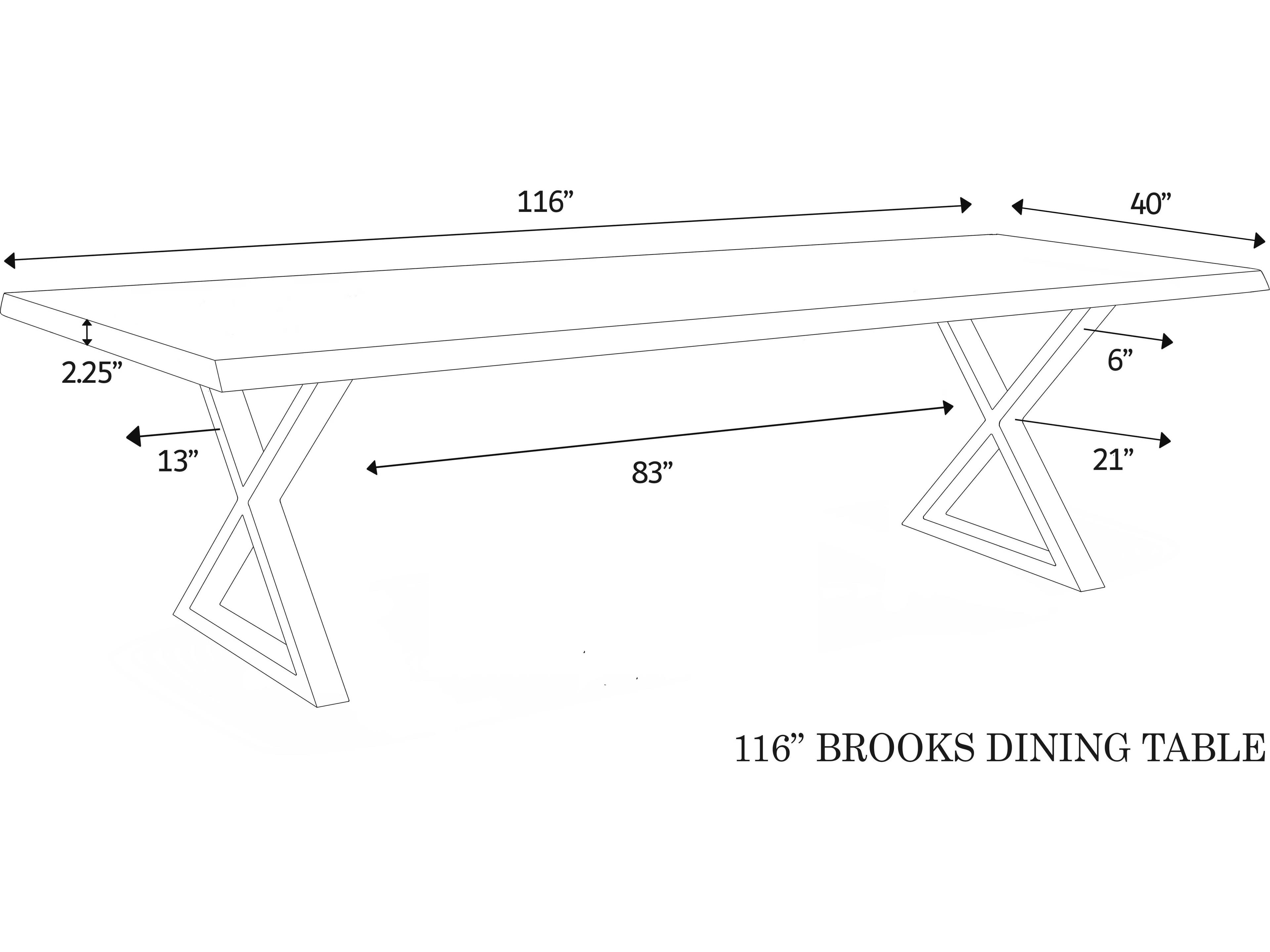 Urbia Brooks Rectangular Wood Americano Black Dining Table