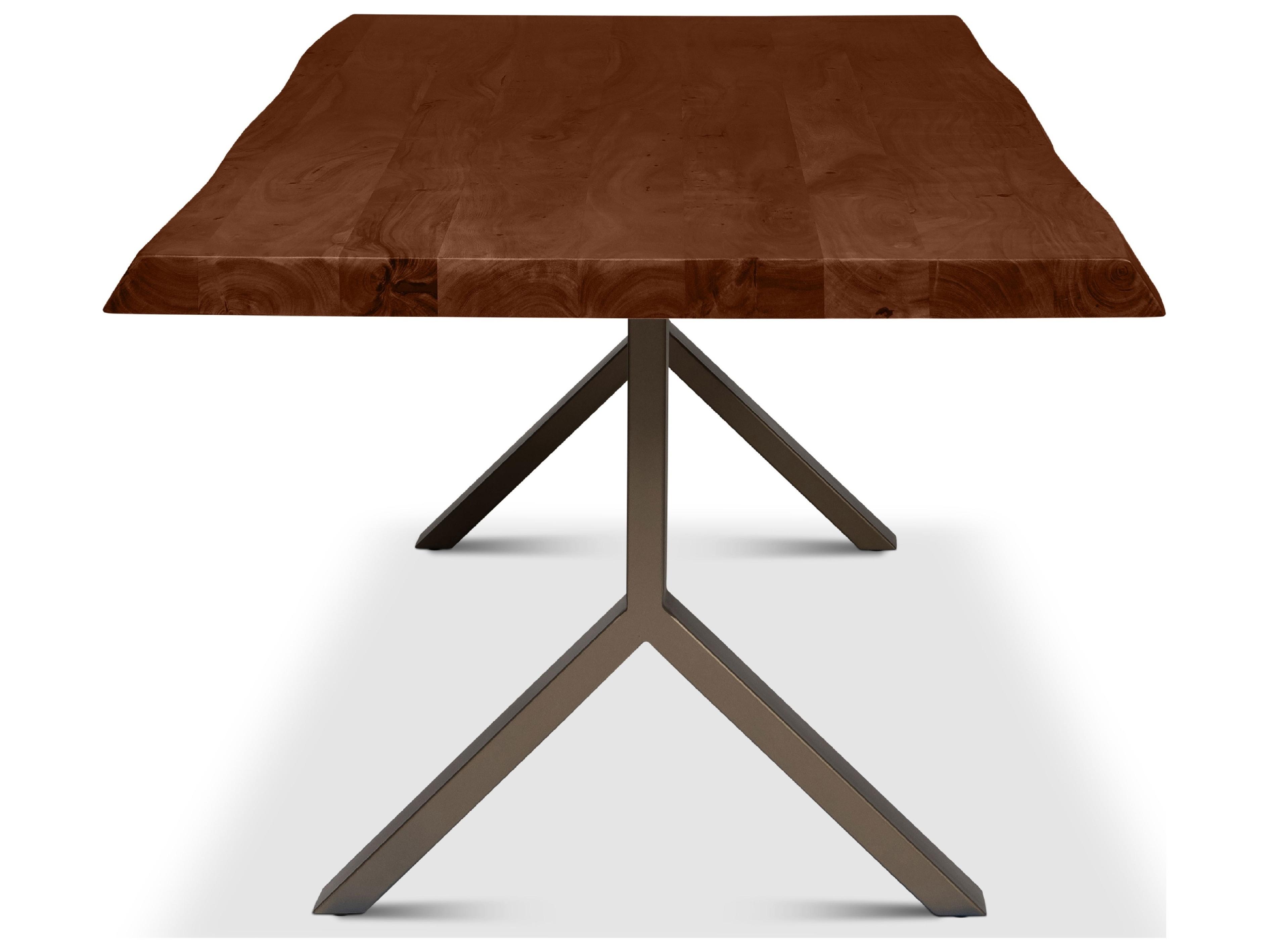 Urbia Brooks Dining Table Y Base Americano Top Brass Base