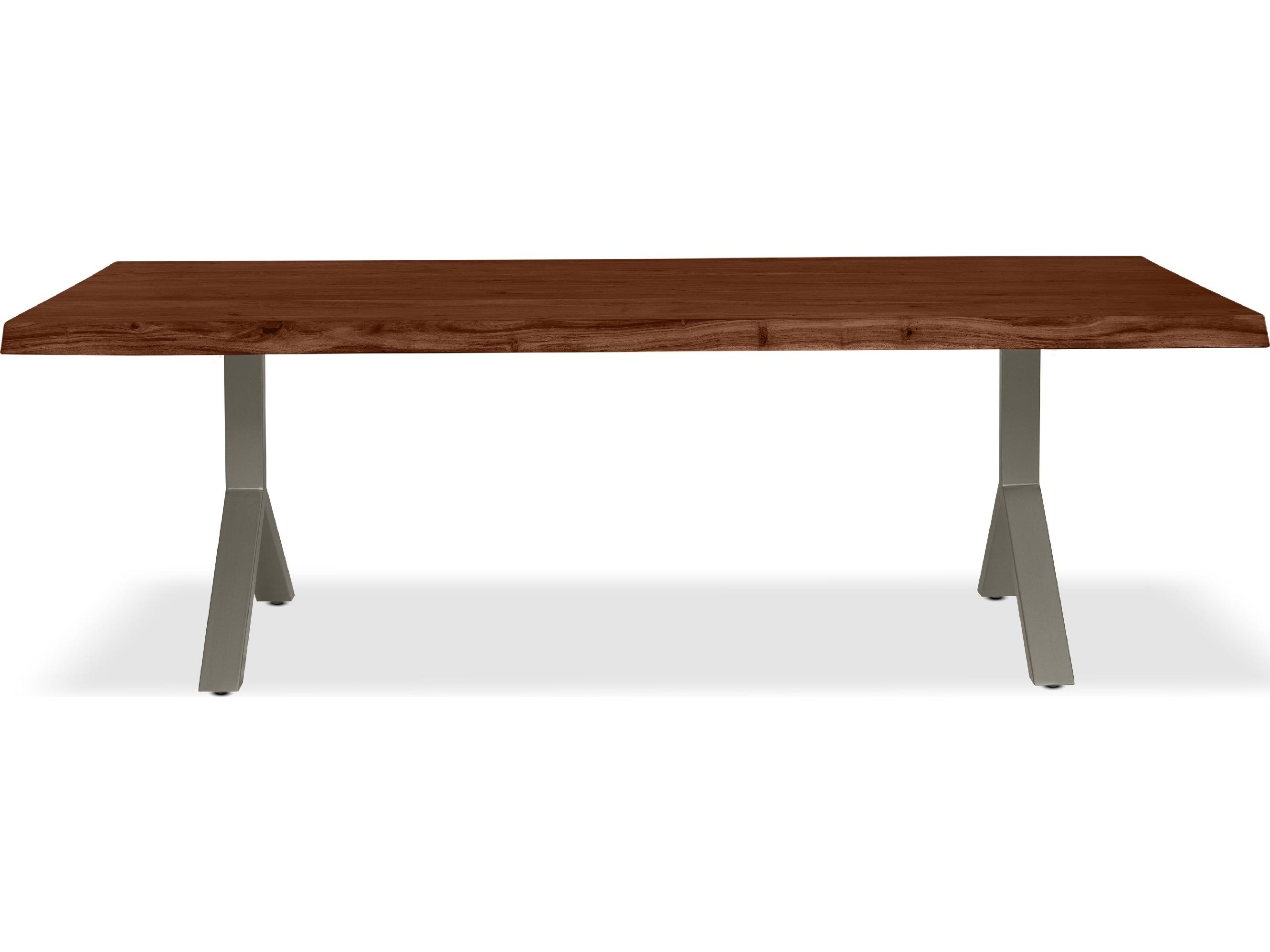 Urbia Brooks Dining Table Y Base Americano Top Pewter Base