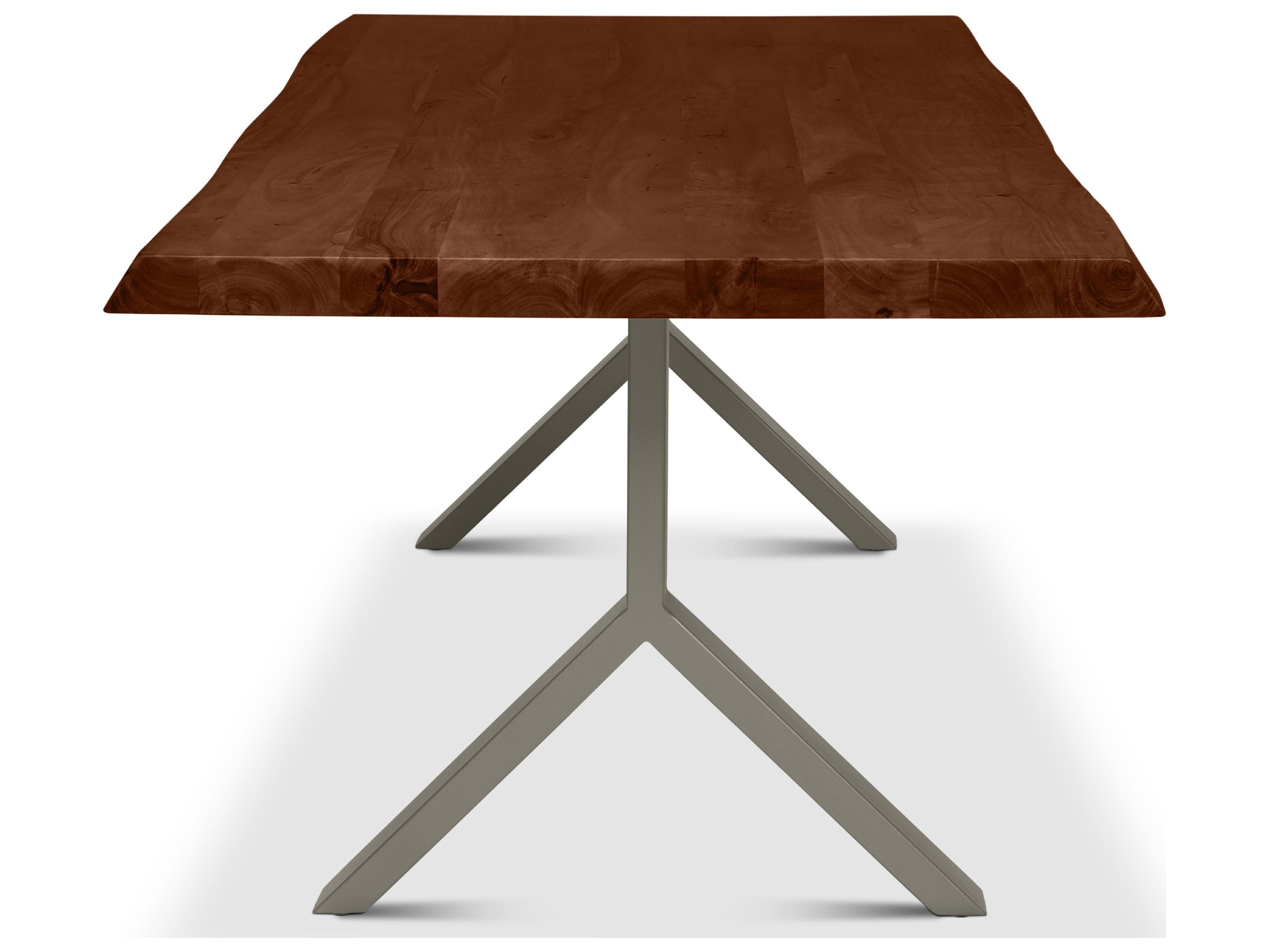 Urbia Brooks Dining Table Y Base Americano Top Pewter Base