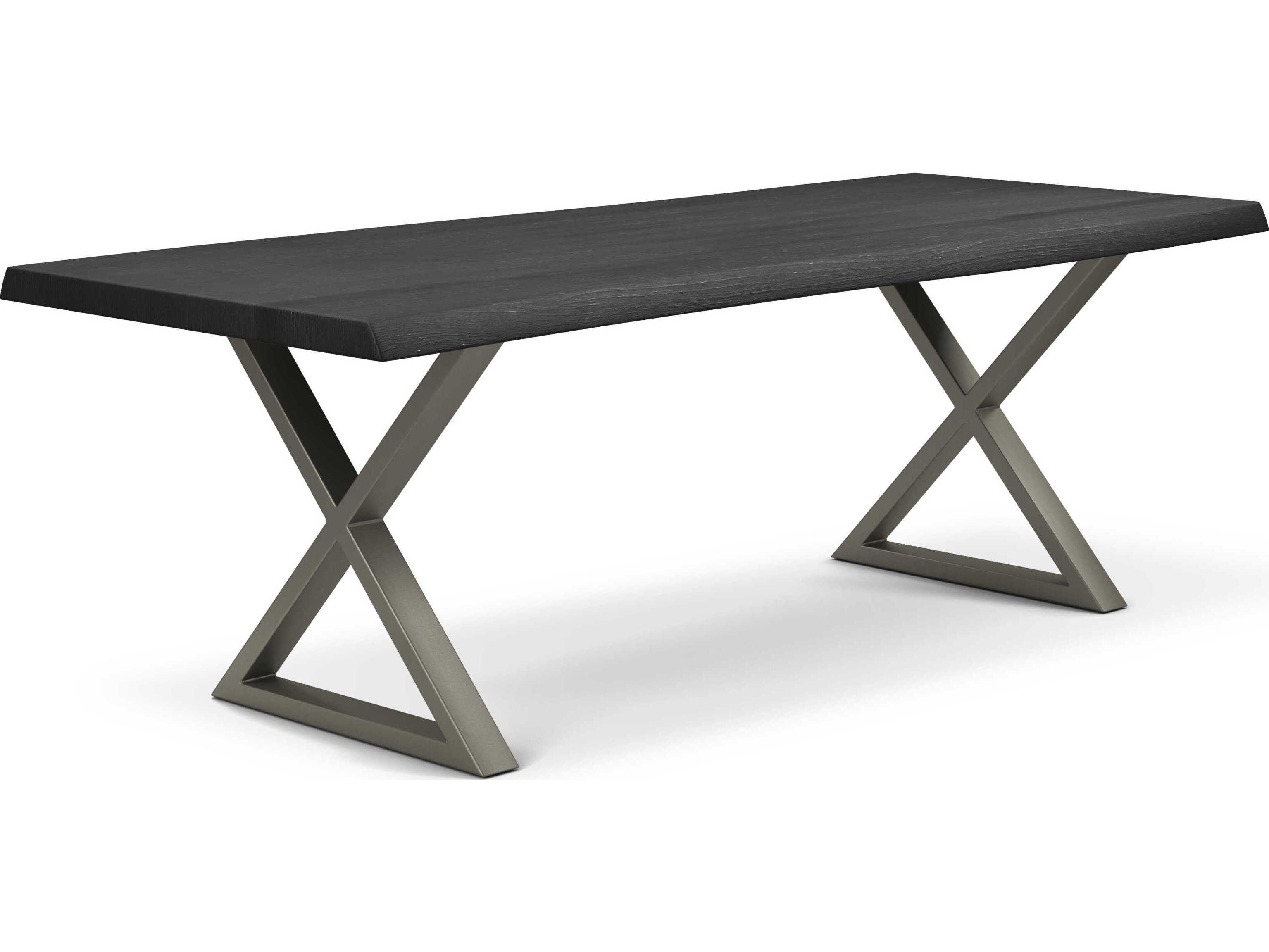 Urbia Brooks Rectangular Wood Ebonized Pewter Dining Table