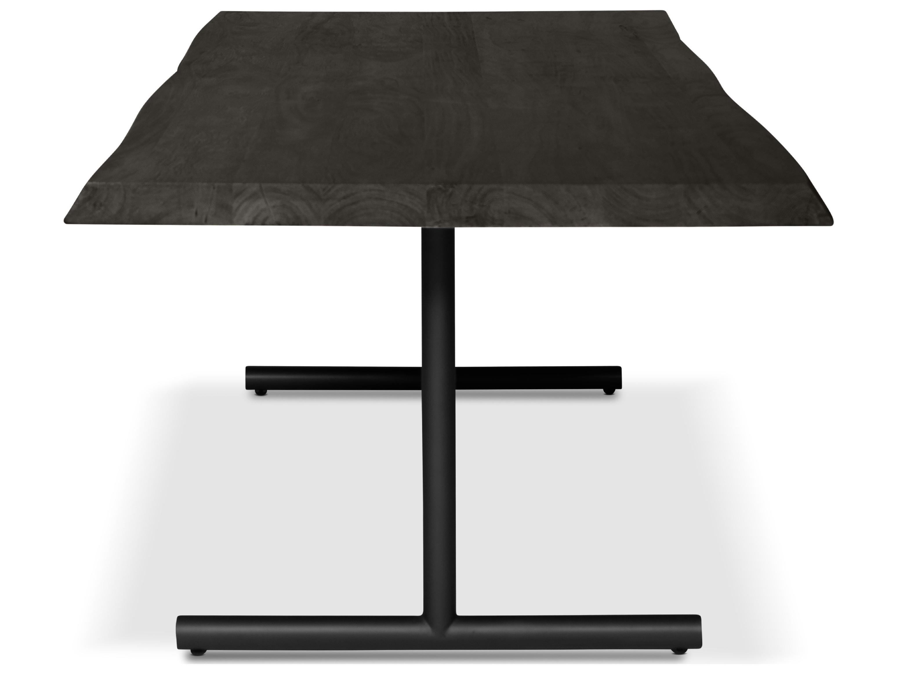 Urbia Brooks Dining Table T Base Ebonized Top Black Base