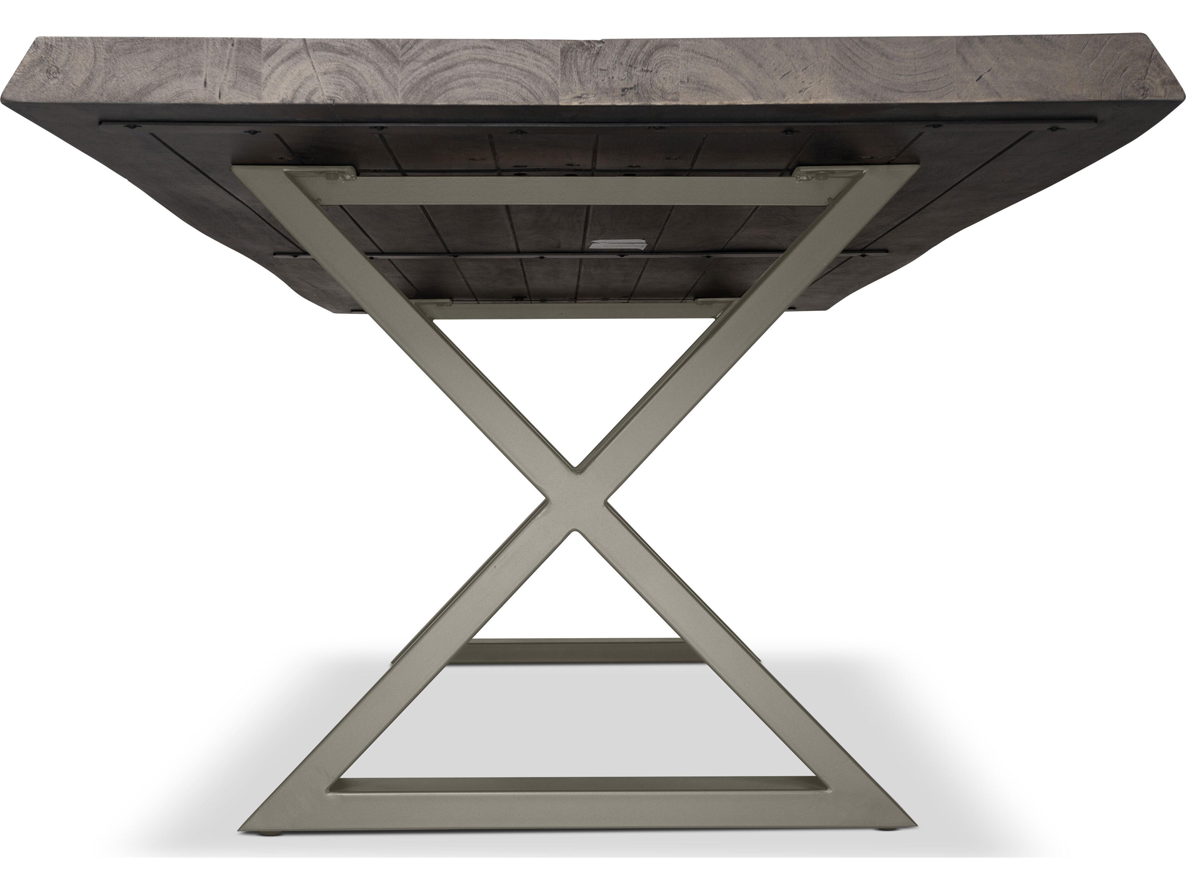 Urbia Brooks Rectangular Wood Sandblasted Grey Pewter Dining Table