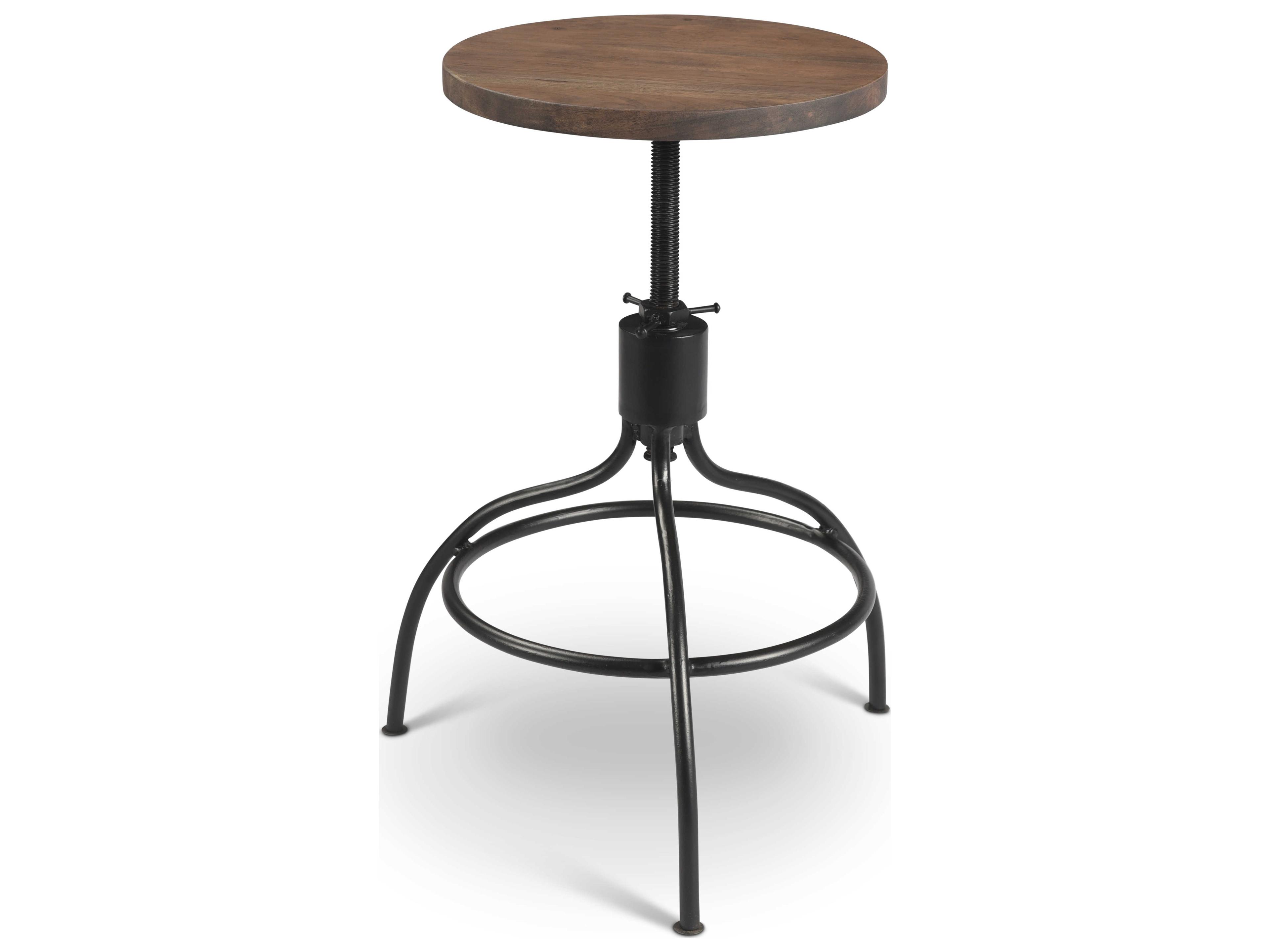 Urbia Revolve Vinegar Adjustable Acacia Wood Counter Stool