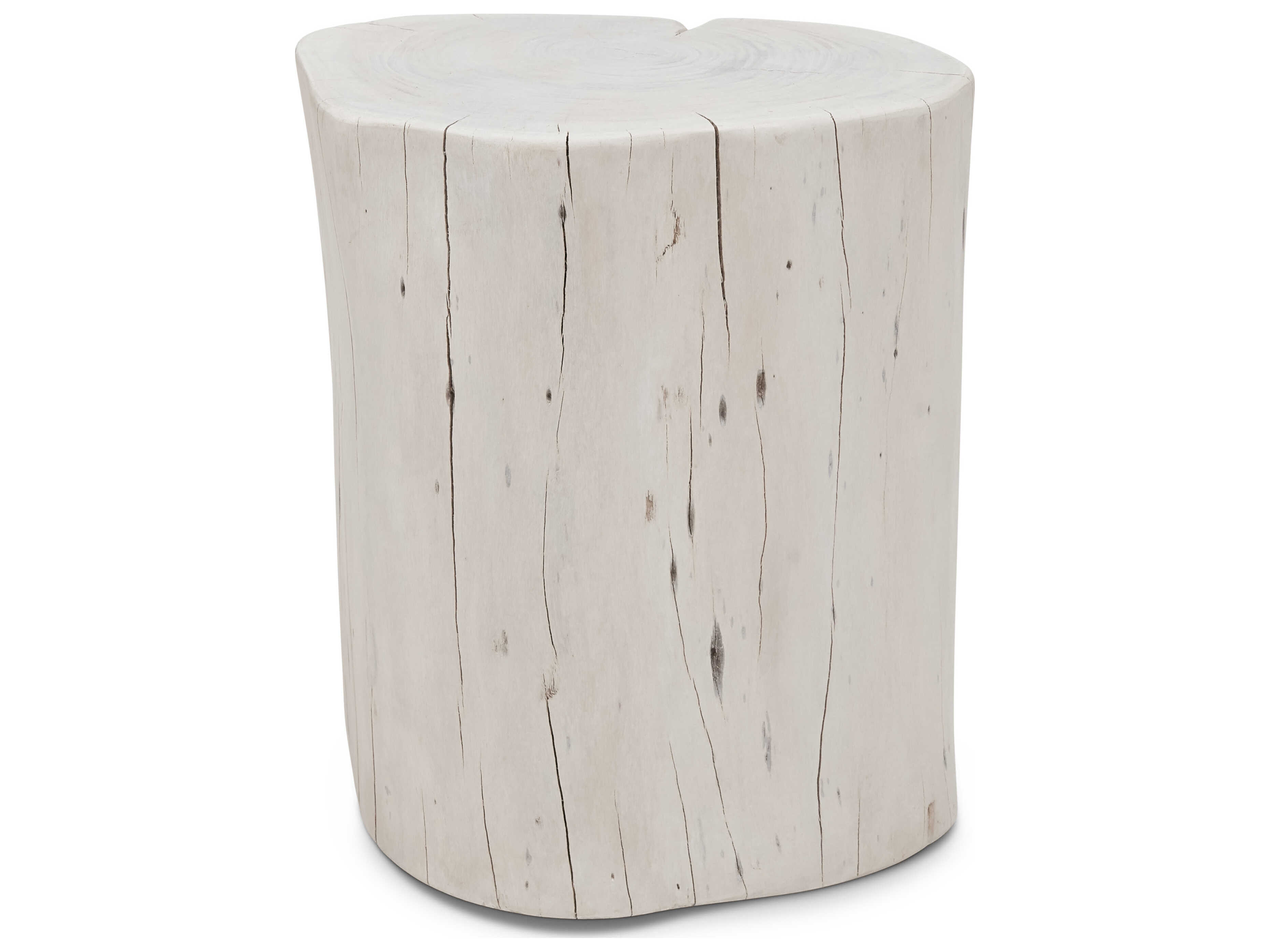 Urbia Brooks Round Wood White Wash End Table
