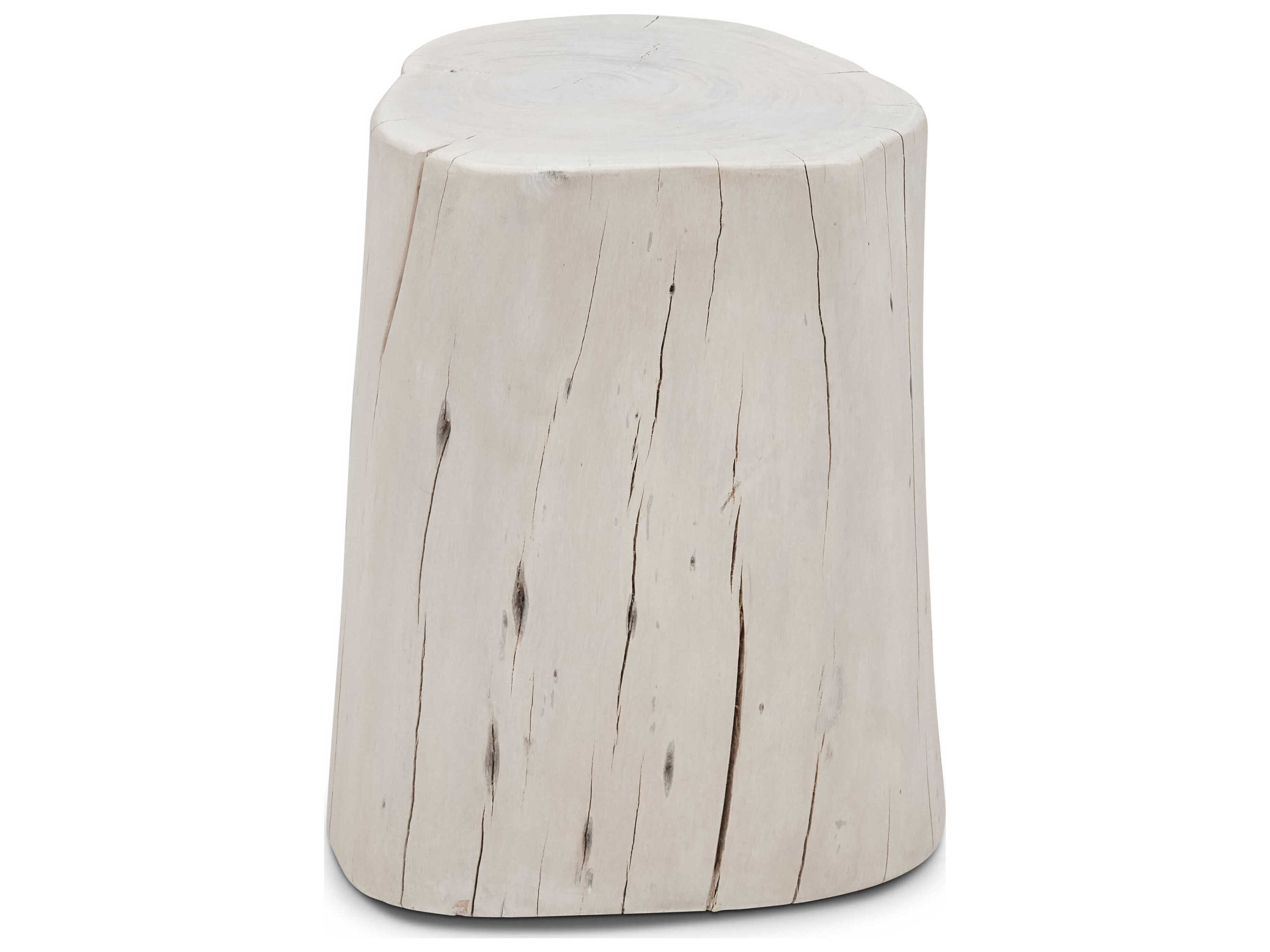 Urbia Brooks Round Wood White Wash End Table