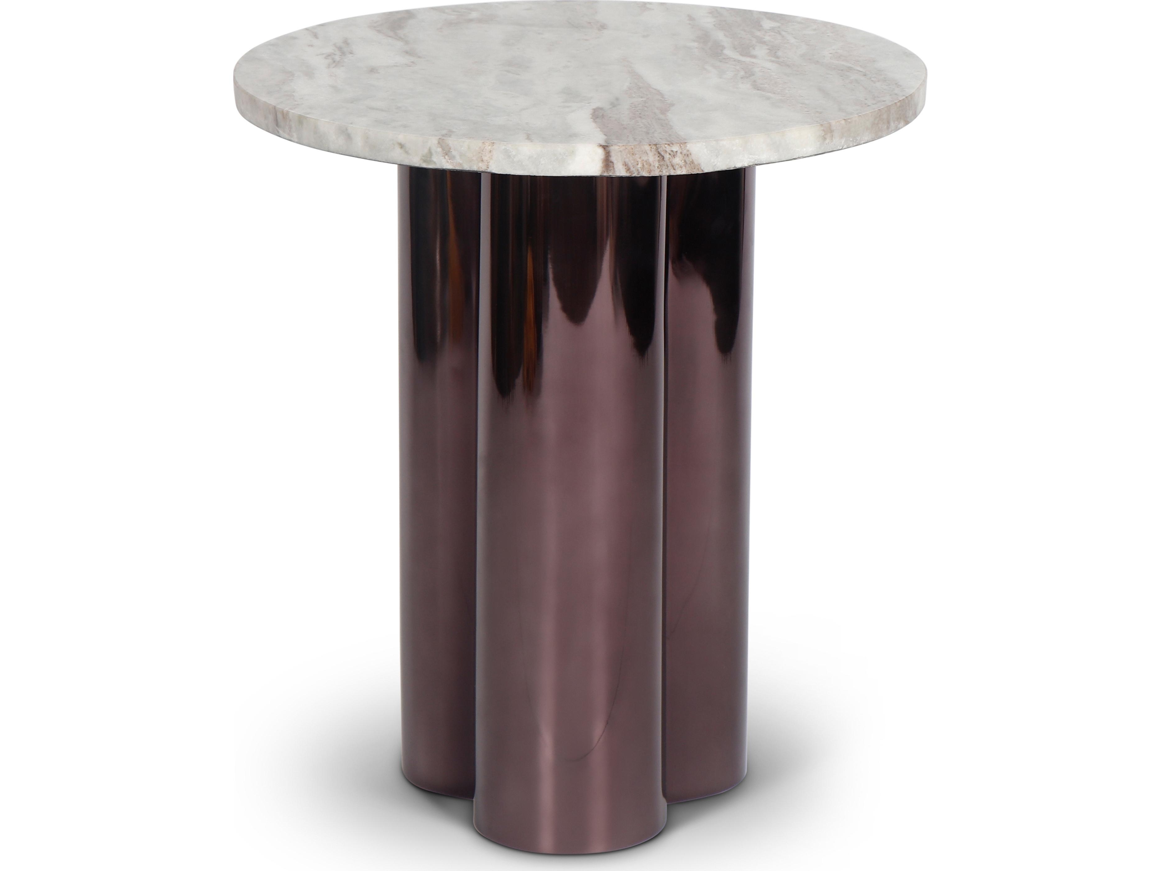 Urbia Marbelle Round Marble Martie End Table