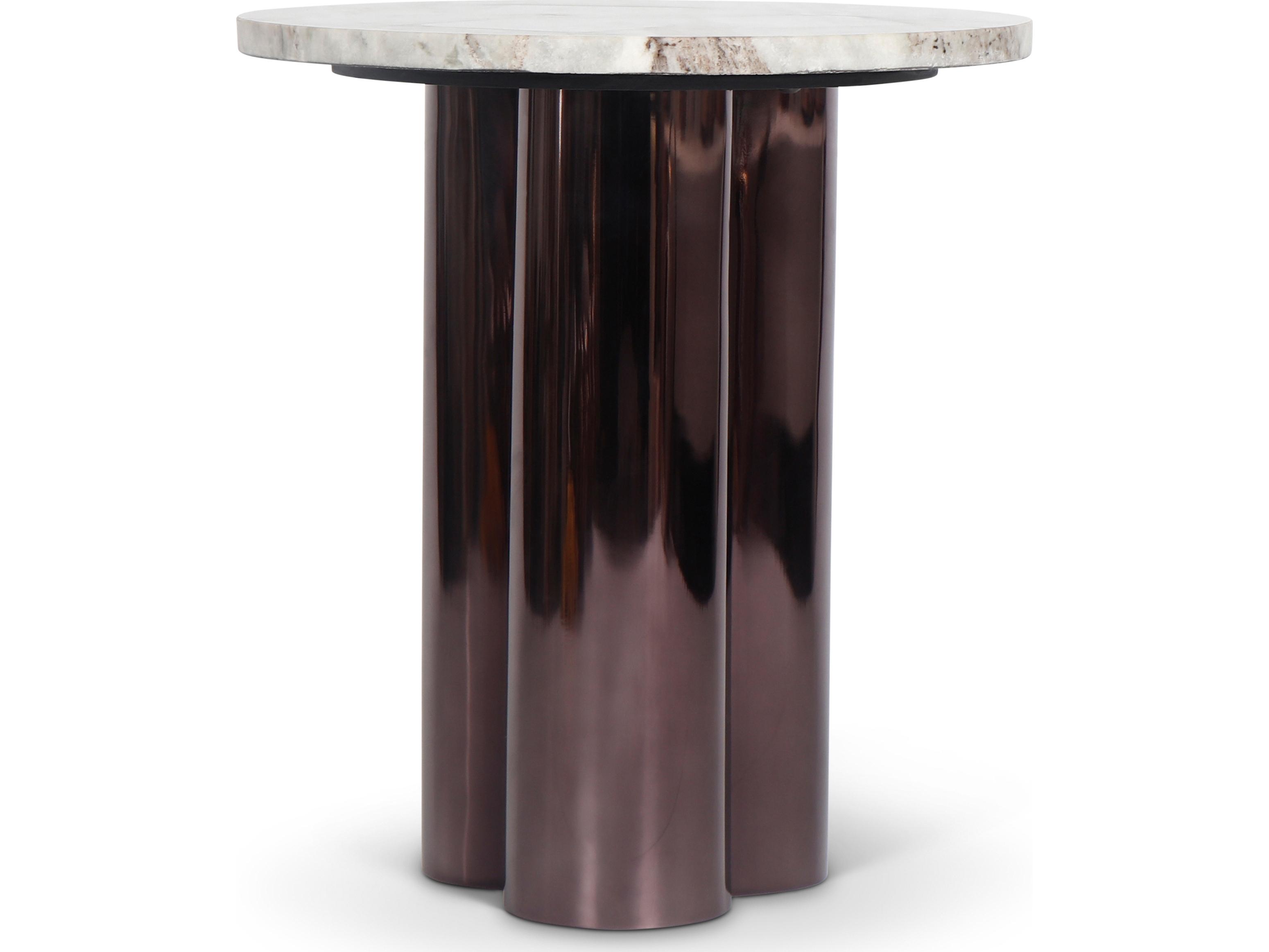 Urbia Marbelle Round Marble Martie End Table