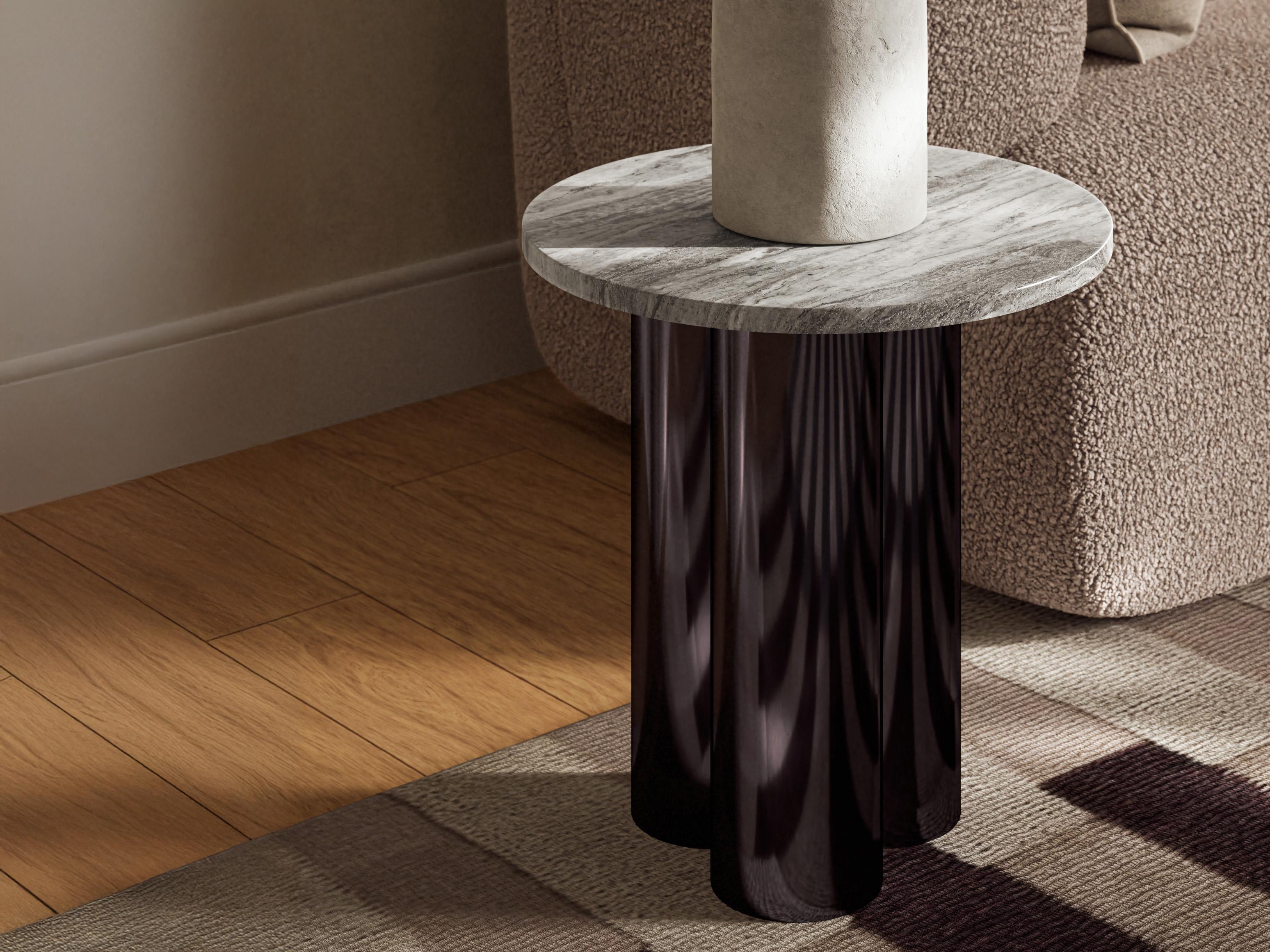 Urbia Marbelle Round Marble Martie End Table