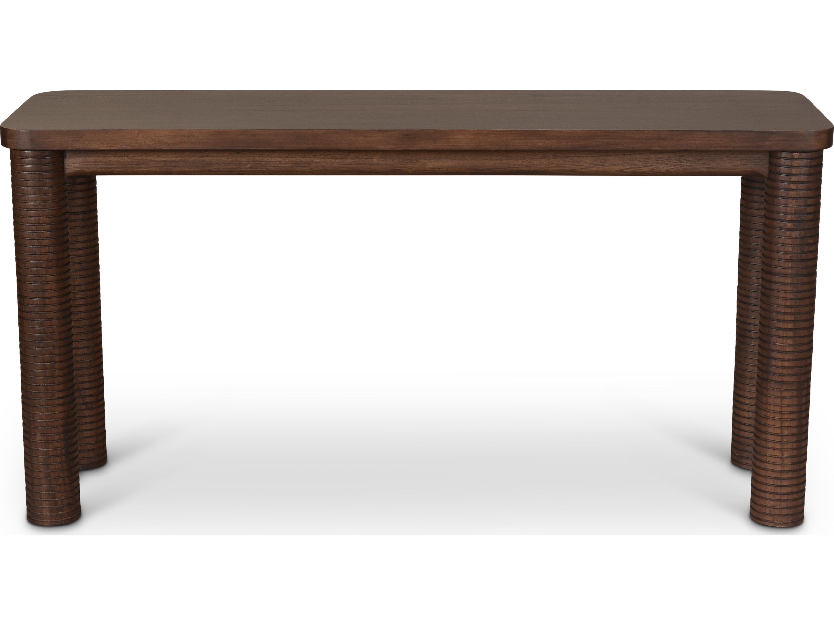 Urbia Luna Collection Rectangular Wood Roasted Coffee Console Table