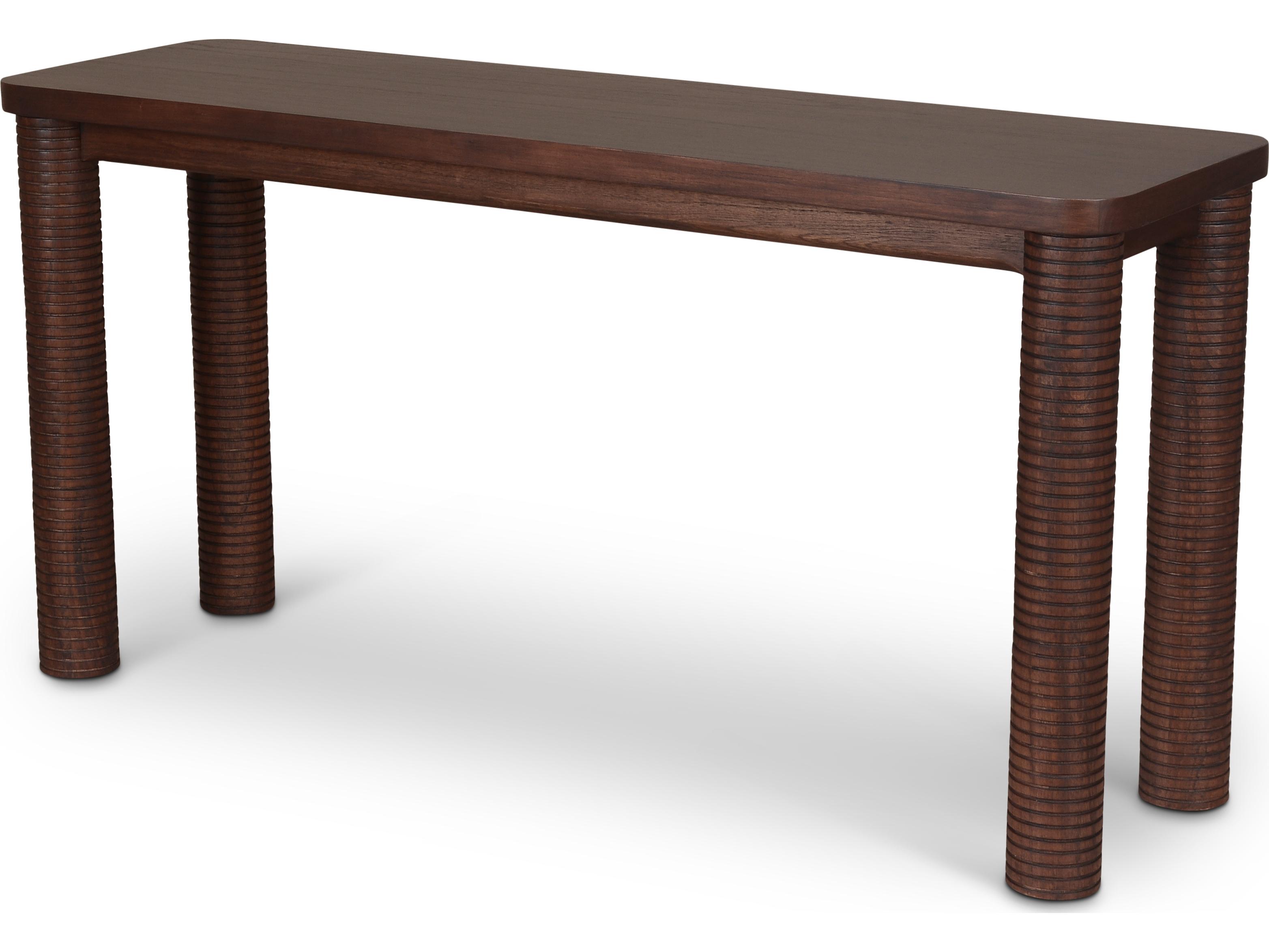 Urbia Luna Collection Rectangular Wood Roasted Coffee Console Table