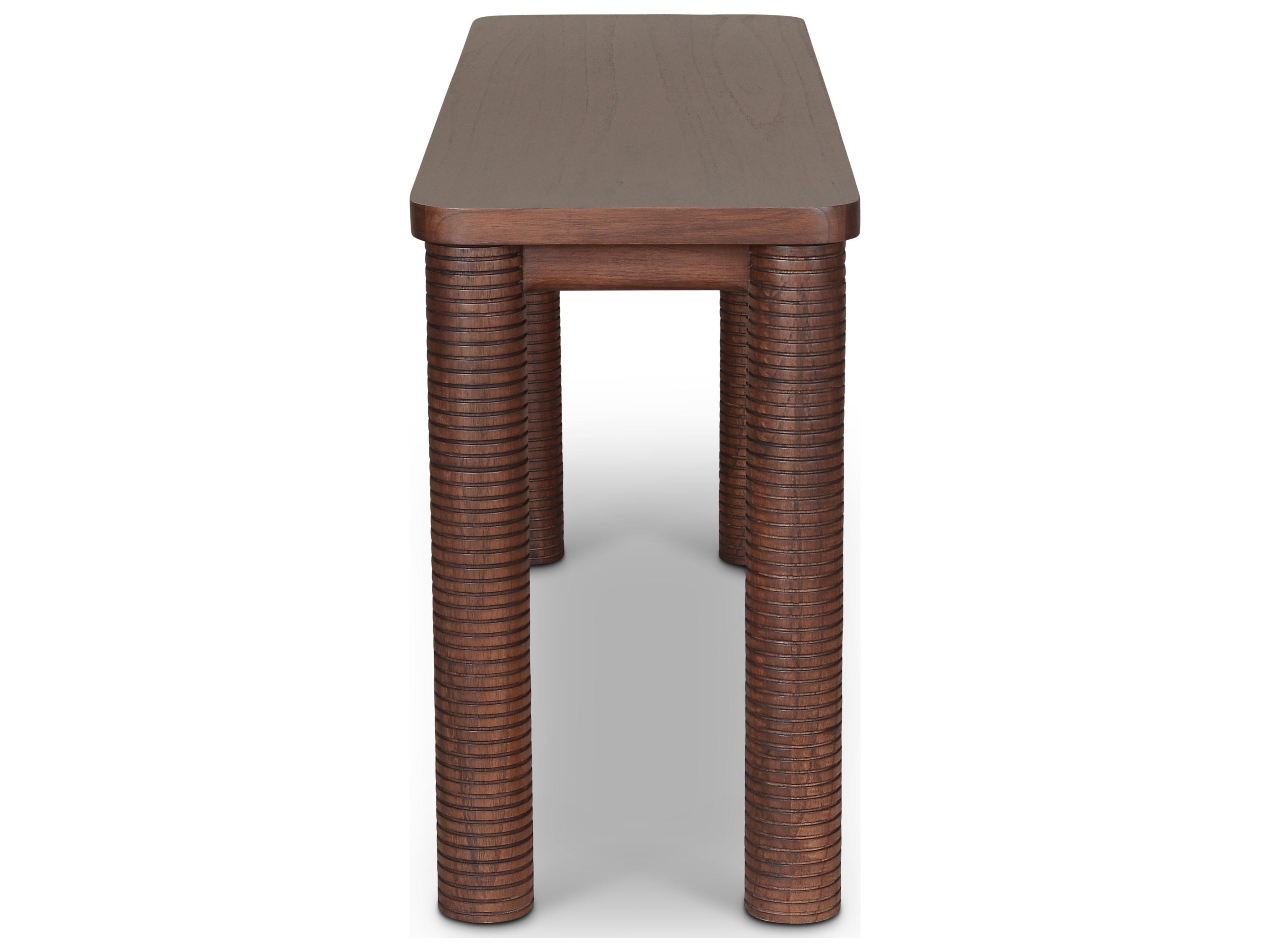 Urbia Luna Collection Rectangular Wood Roasted Coffee Console Table