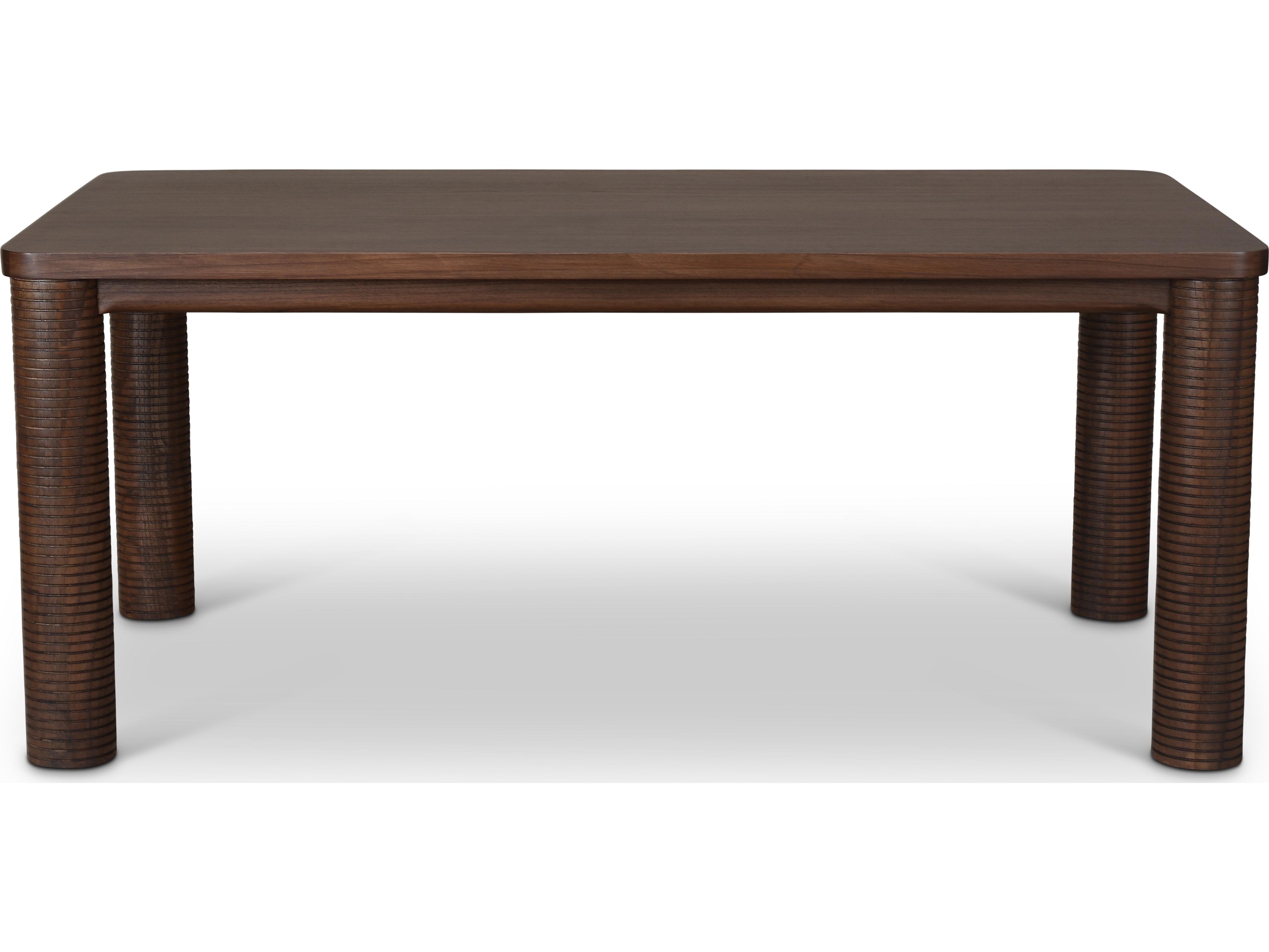 Urbia Luna Collection Rectangular Wood Roasted Coffee Dining Table