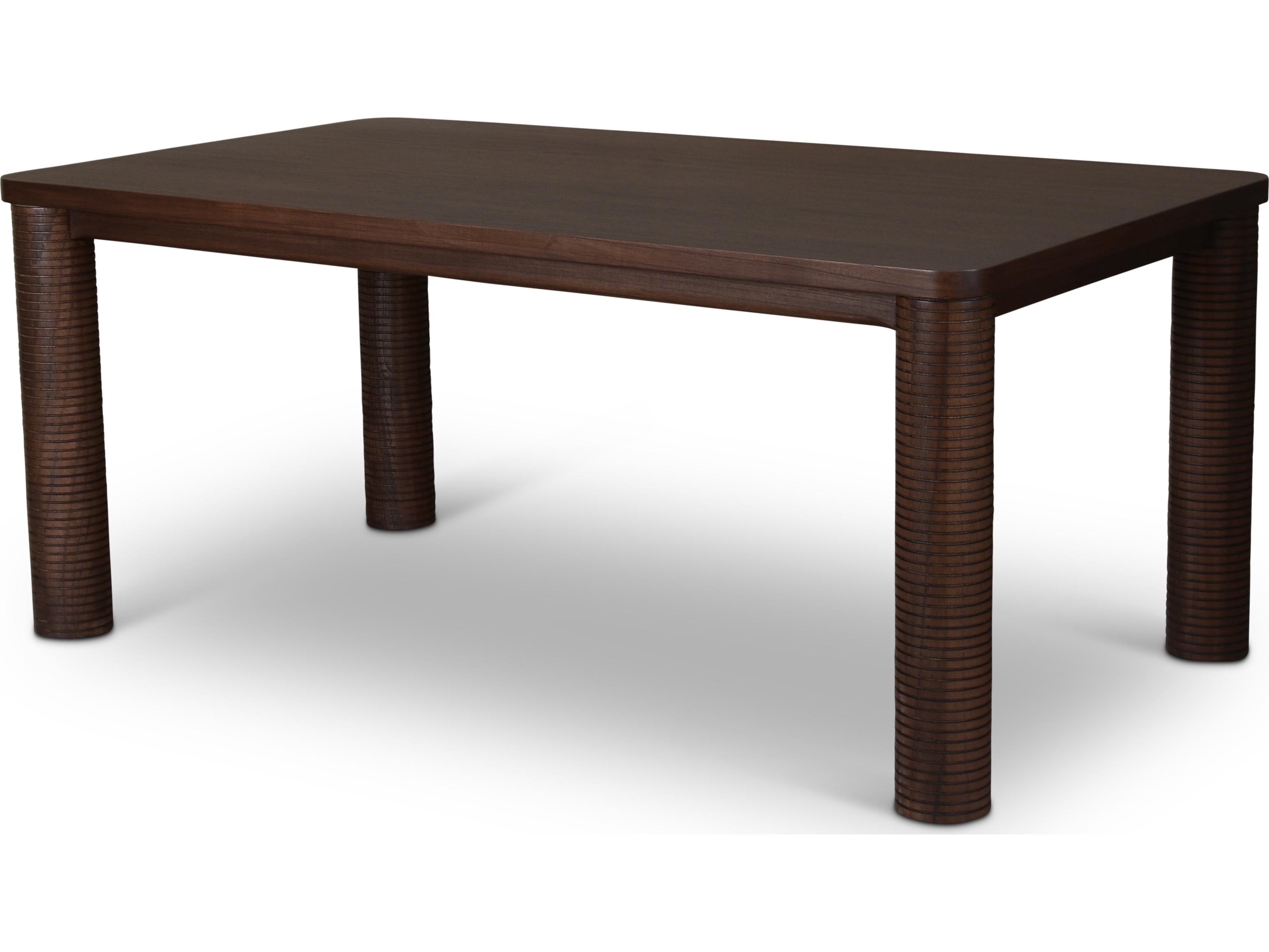 Urbia Luna Collection Rectangular Wood Roasted Coffee Dining Table