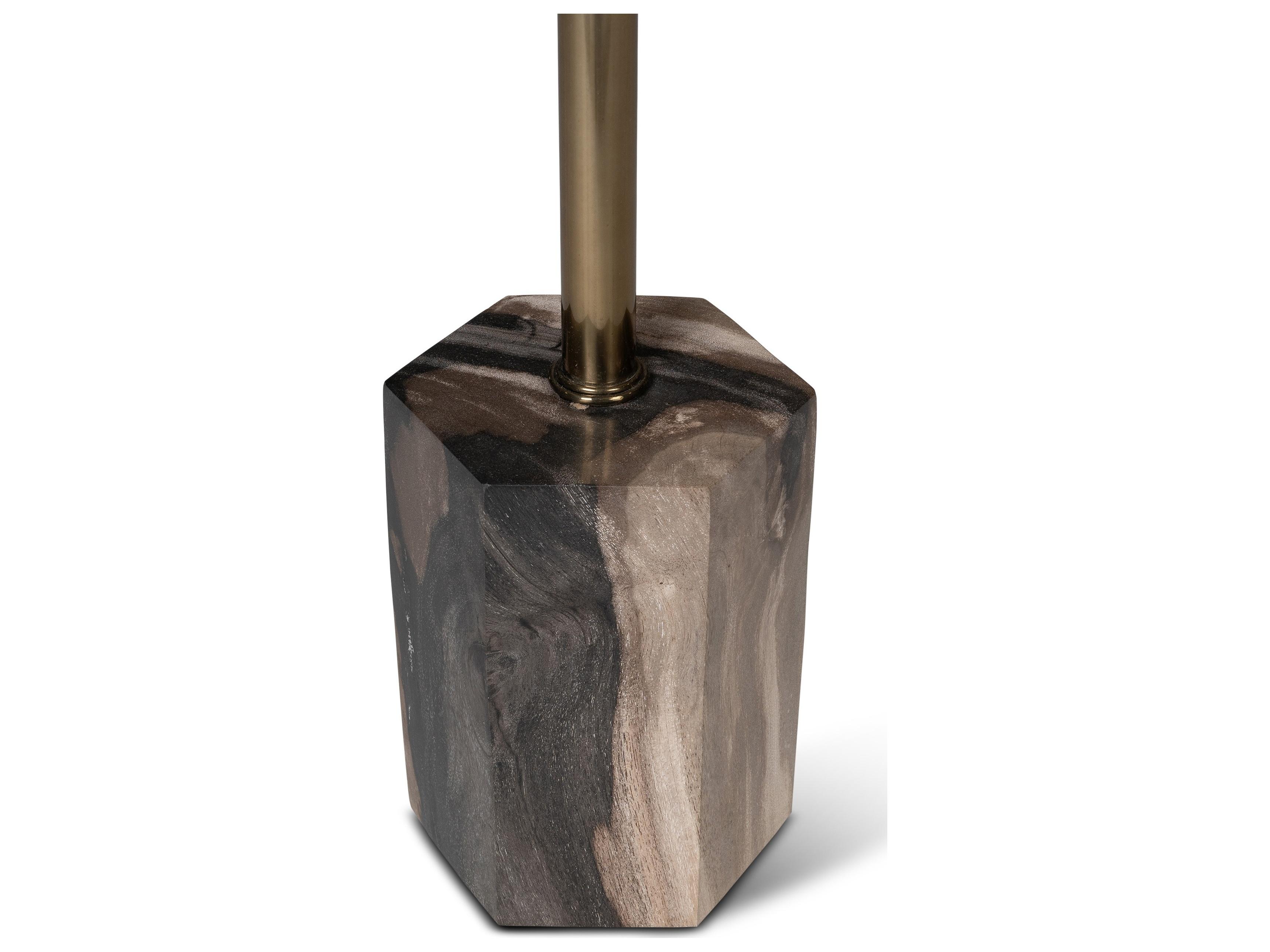 Urbia Relique Dinah Drink Table Brass Frame Natural Dark Top