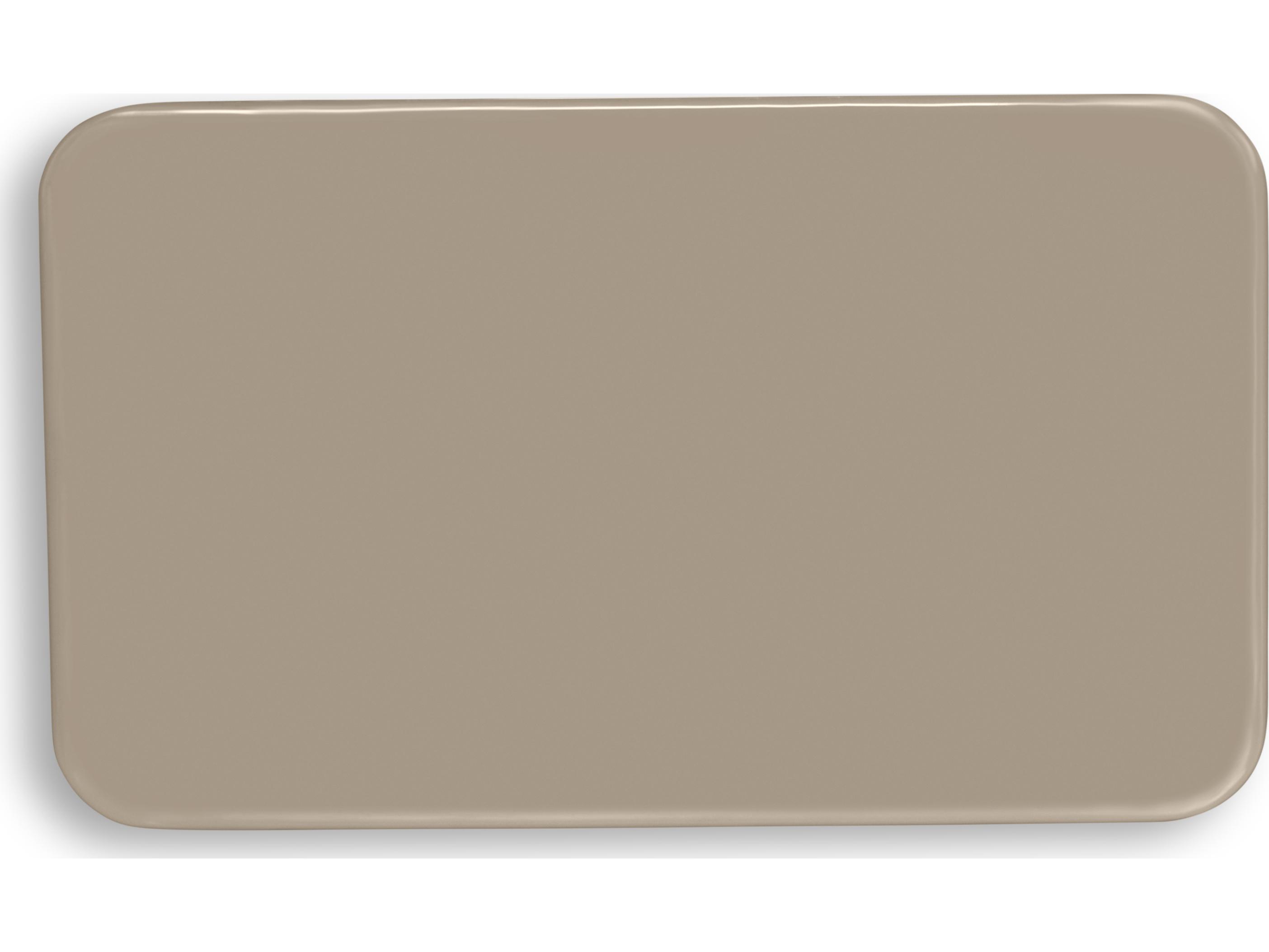 Urbia Alessia Rectangular Metal Latte Taupe End Table